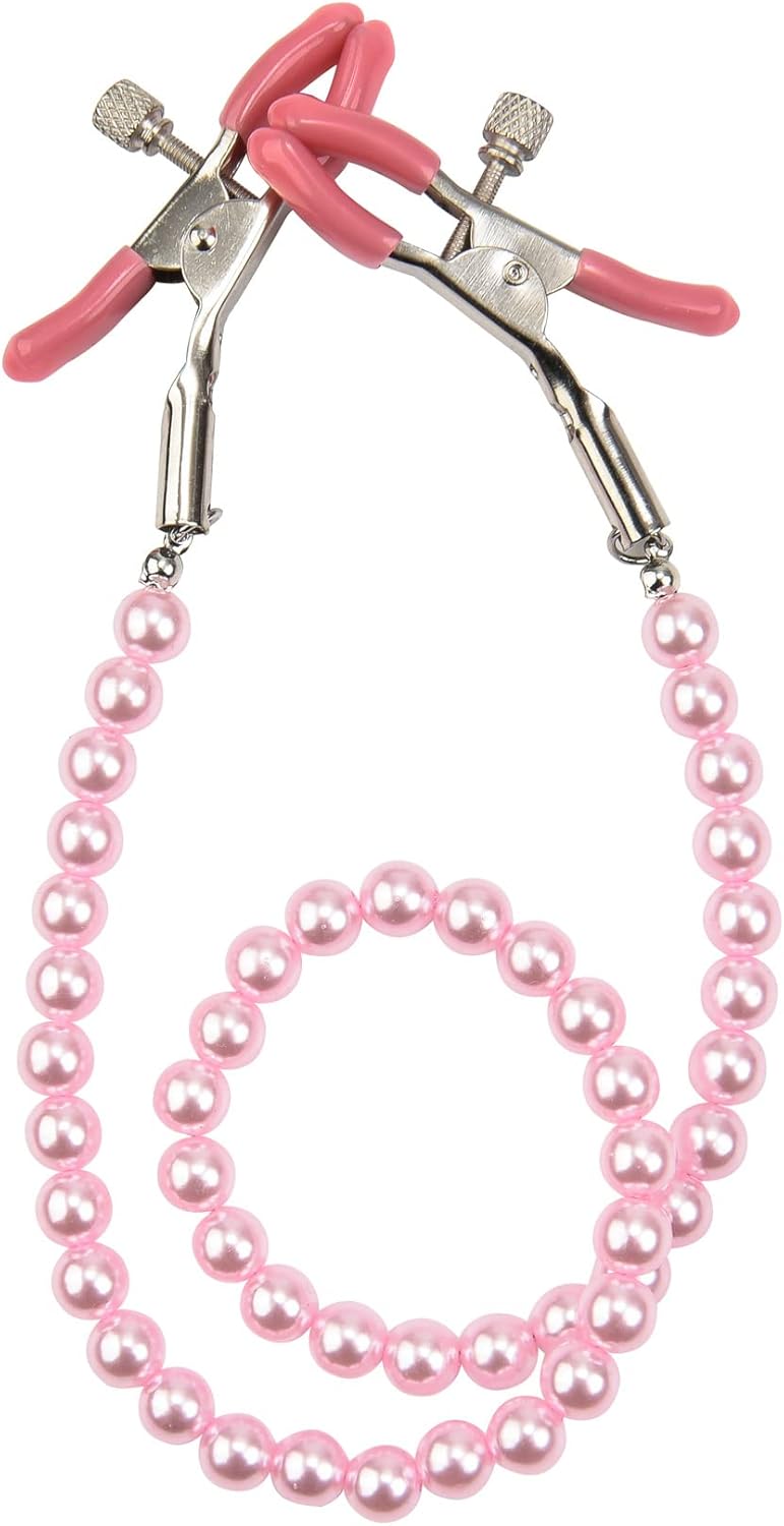 Nipple Clamps Non Piercing with Metal Chain BDSM Sex Toys for Woman, Fetish Adult Games Sex Slave Female Sex Toy Nipple for Womens Pleasure for Couples Cosplay