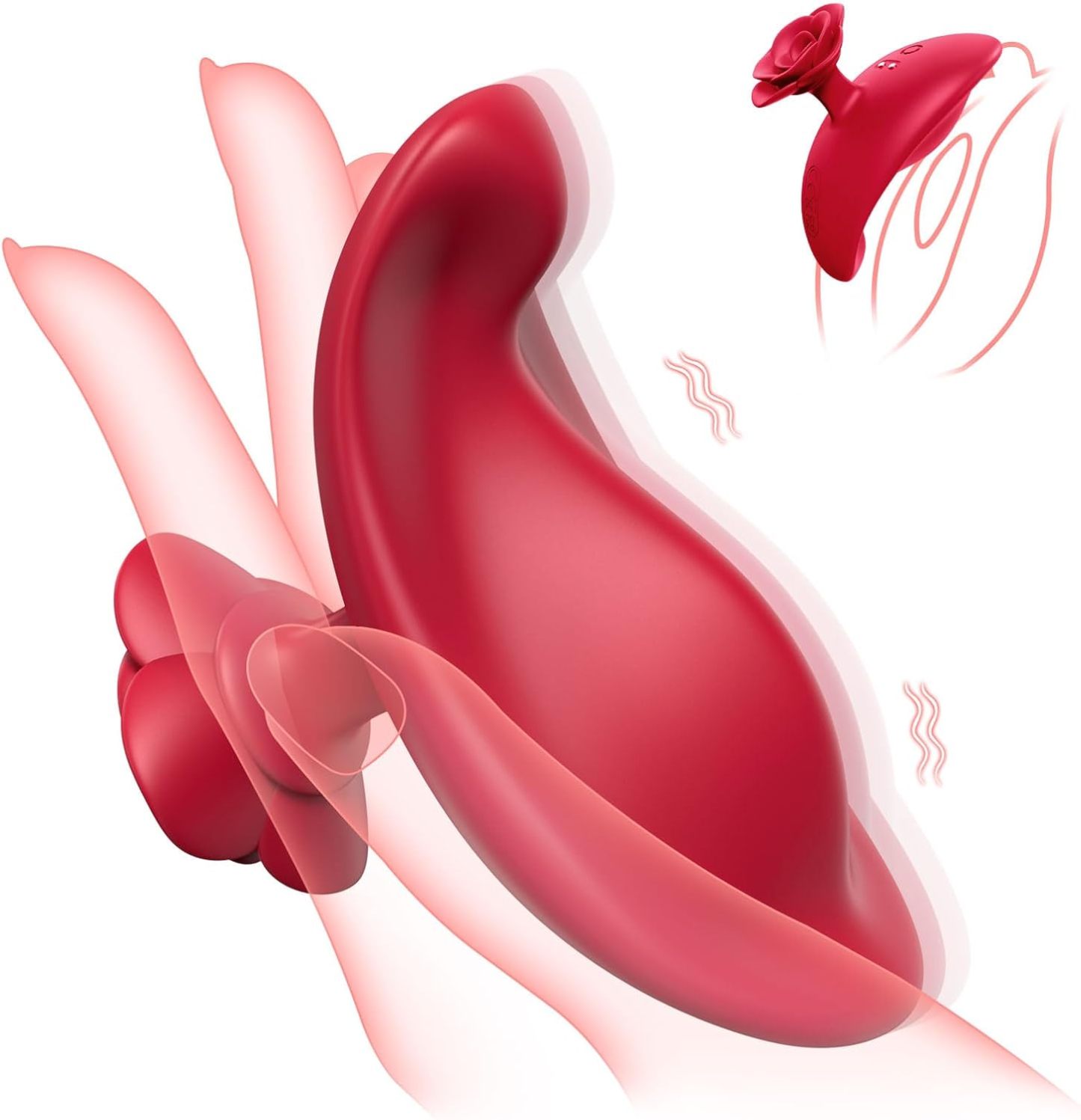 Adult Sex Toys Vibrator for Women, Mini Bullet Finger Vibrators with 9 Vibrating Mode for Nipple G Spot Clitoral Stimulator Toy, Couples Sex Toy Sexual Pleasure Tools for Female Quiet Rose Sex Toy