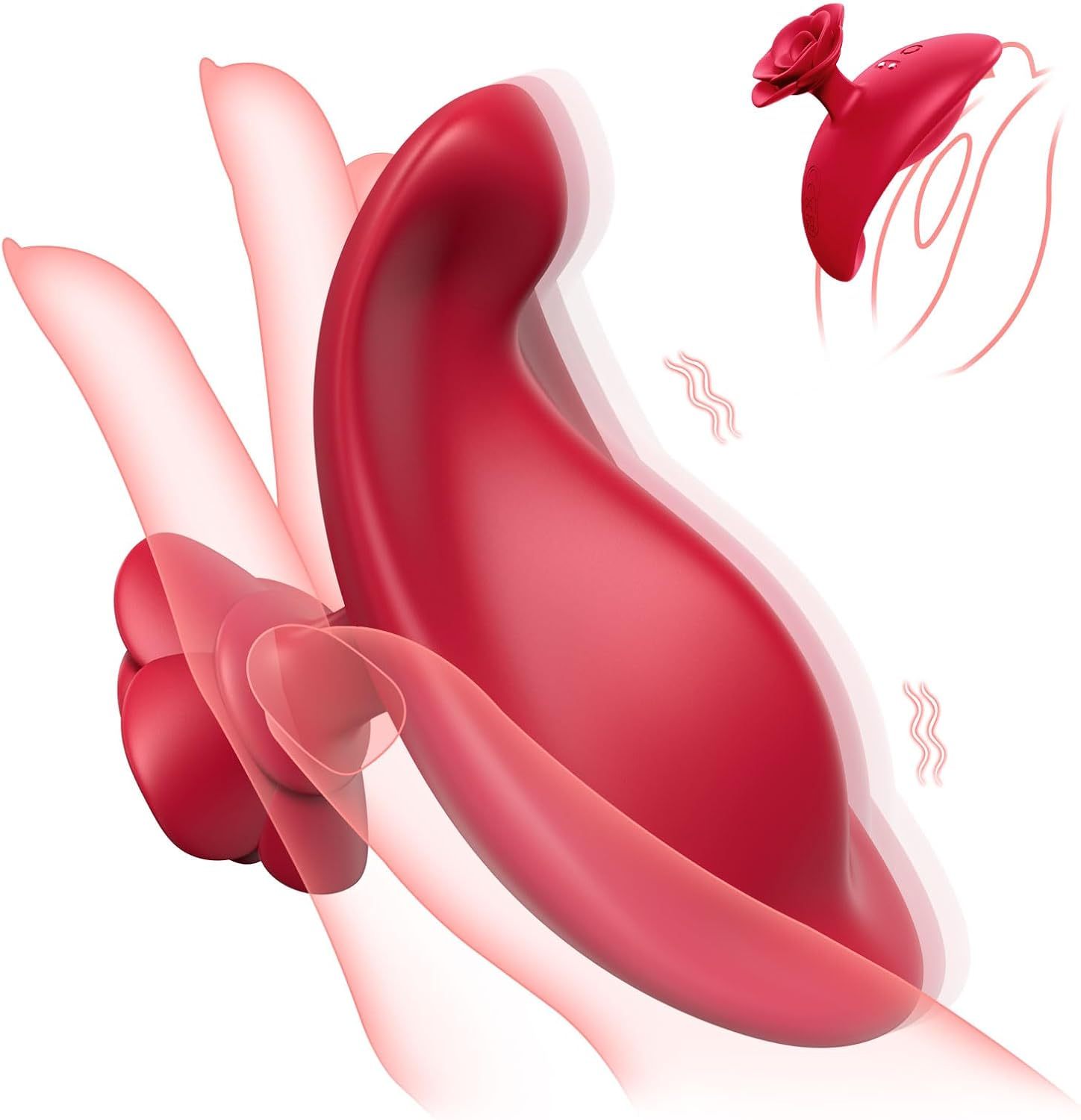 Adult Sex Toys Vibrator for Women, Mini Bullet Finger Vibrators with 9 Vibrating Mode for Nipple G Spot Clitoral Stimulator Toy, Couples Sex Toy Sexual Pleasure Tools for Female Quiet Rose Sex Toy