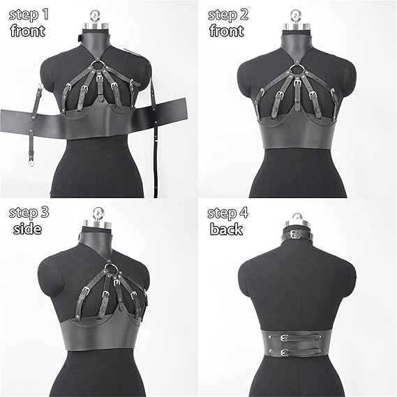 Women Sexy Vest Caged Chest Harness Belt Body Harness Bdsm Bondage Corset Belt Leather Lingerie Gothic Clothing Accessorie
