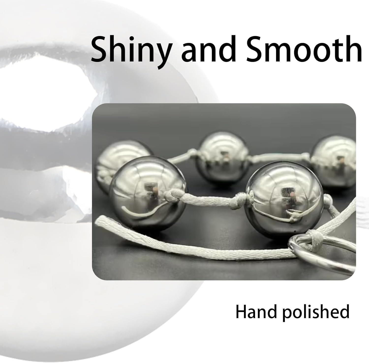 Metal Anal Beads, 5 Anal Bead Butt Plug with Pull Ring Anal Balls for Women, Stainless Steel Anal Beeds Anal Snake BDSM Toy Anal Training Prostate G Spot Vaginal Sex Toy for Men Couples Beginner