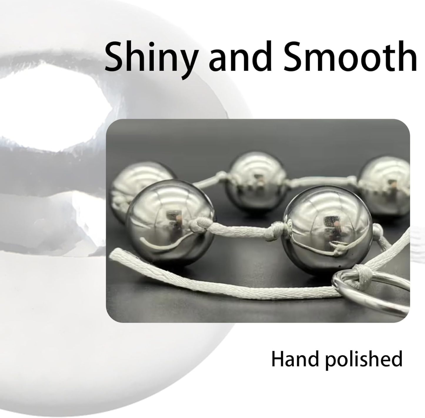 Metal Anal Beads, 5 Anal Bead Butt Plug with Pull Ring Anal Balls for Women, Stainless Steel Anal Beeds Anal Snake BDSM Toy Anal Training Prostate G Spot Vaginal Sex Toy for Men Couples Beginner