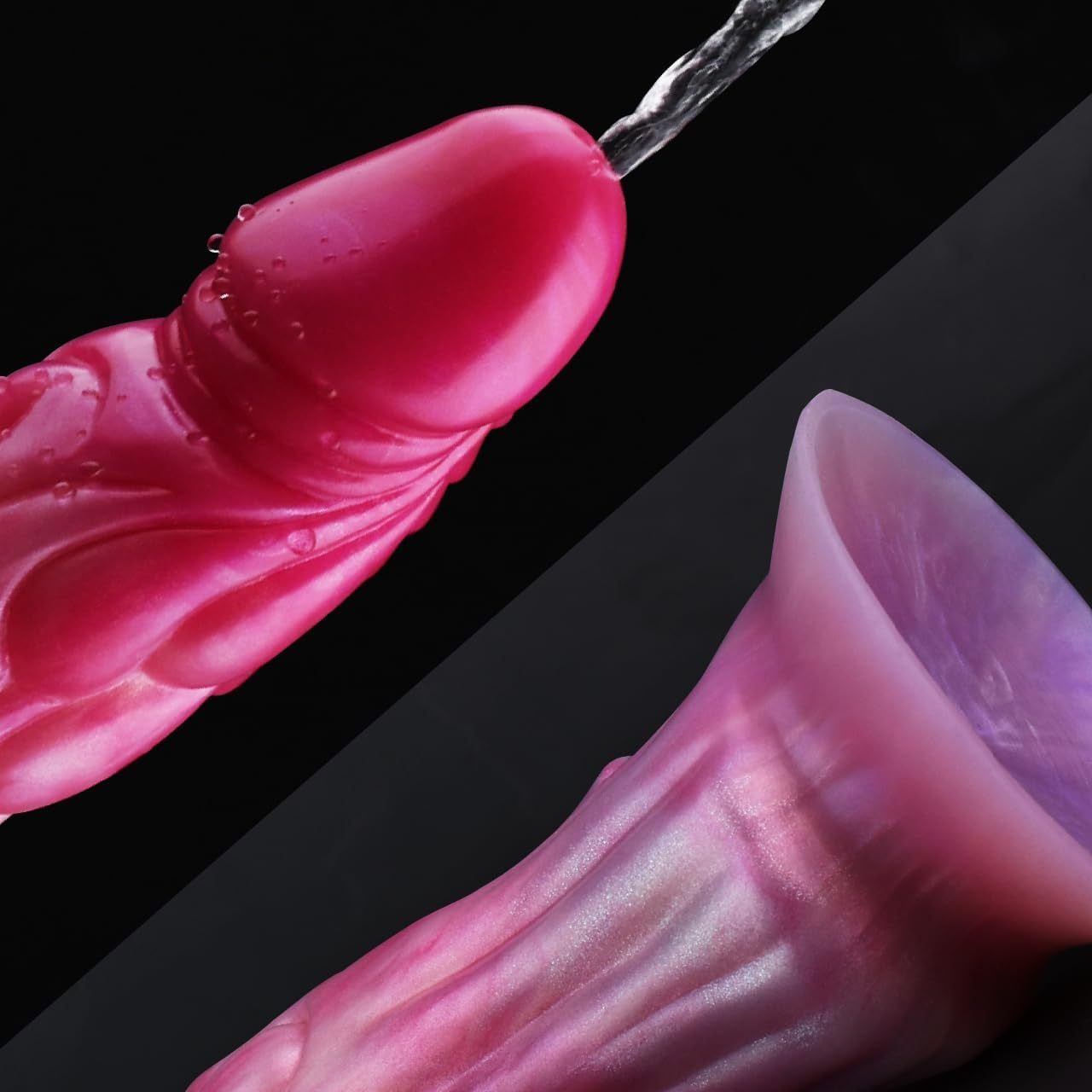 Sexual fantasy stimulating sex toys, silicone textured curve dildos, mixed color and function series selection dildos, sexual satisfaction devices for adult novelty games (squirt dildos)