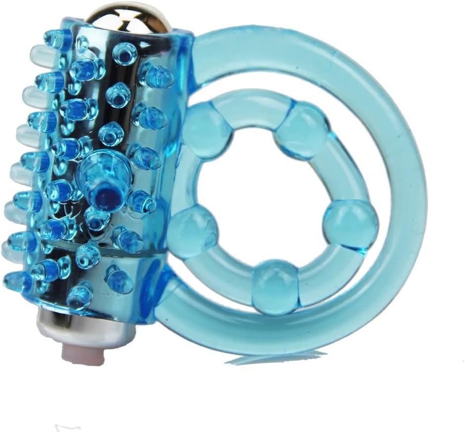 Vibrating Penis Ring with Double Cock Rings for Men Enhance Lasting Delay Ejaculation Clitoral Stimulator Penis Ring Vibrator G-spot Stimulating Adult Sex Toys for Couple with Batteries Included
