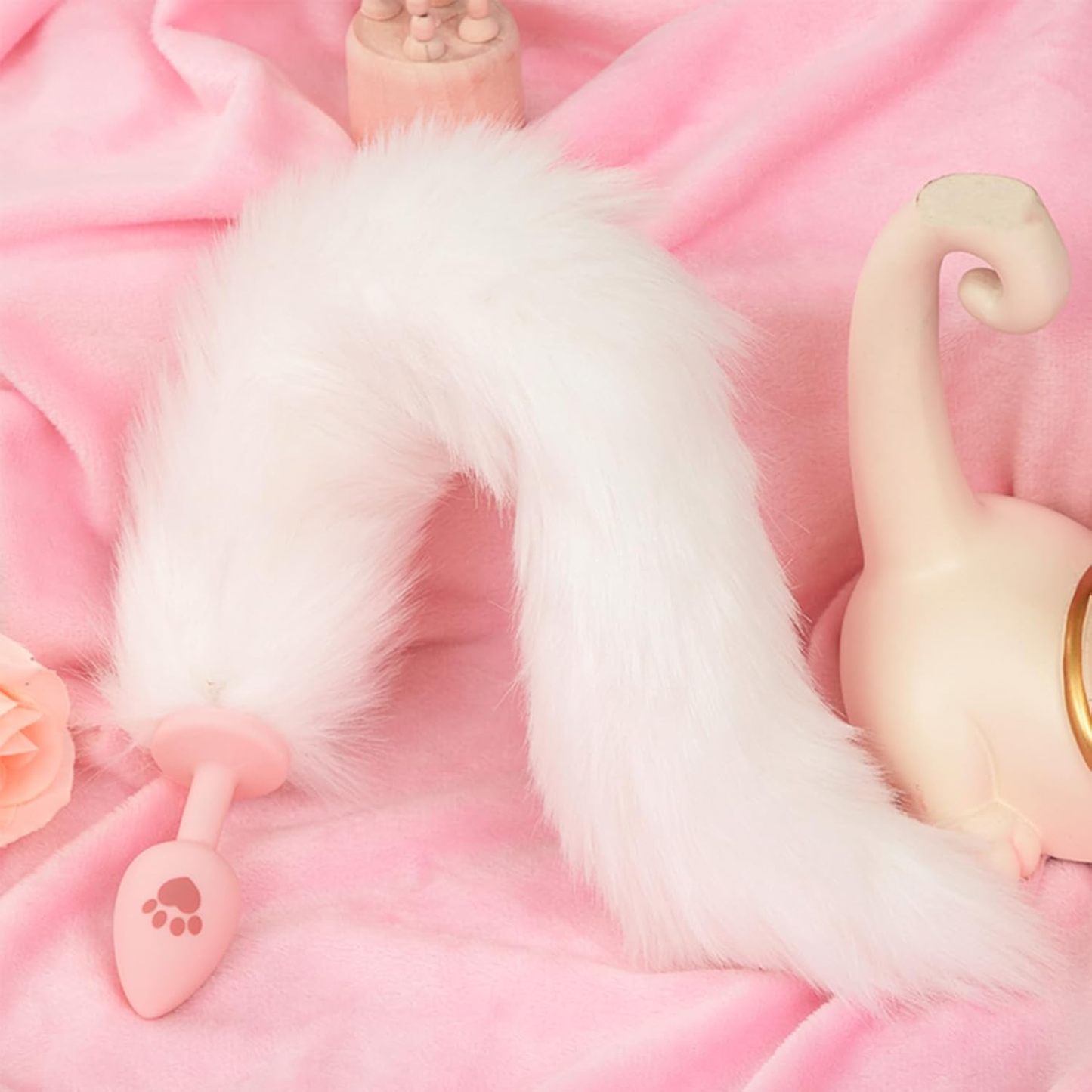 Sex Fox Tail Anal Plug, Silicone Anal Butt Plug Furry Cosplay Anal Sex Toys for Women Men Couple