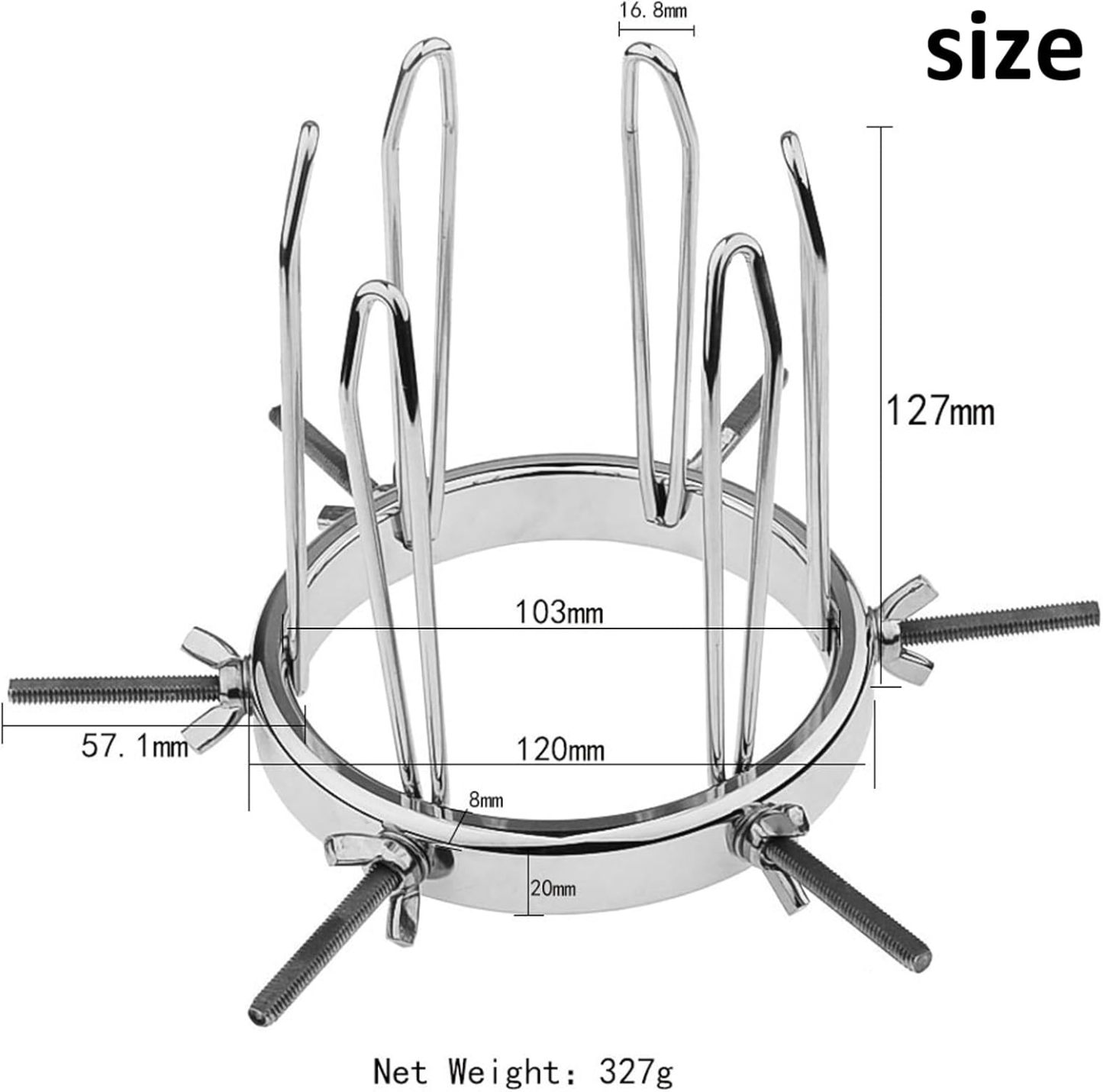Adjustable Anal Expander Butt Plug BDSM Toy SM Game Stainless Steel Anal Hook Stretcher for Vaginal Anal Dilator Trainer Adult Bondage Sex Things for Couples Kinky Men,Women and Beginners