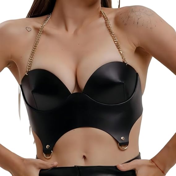 Punk Leather Belts Women Body Chain Waist Belt Goth Bondage Lingerie BDSM Lingerie Harness Lingerie Garter