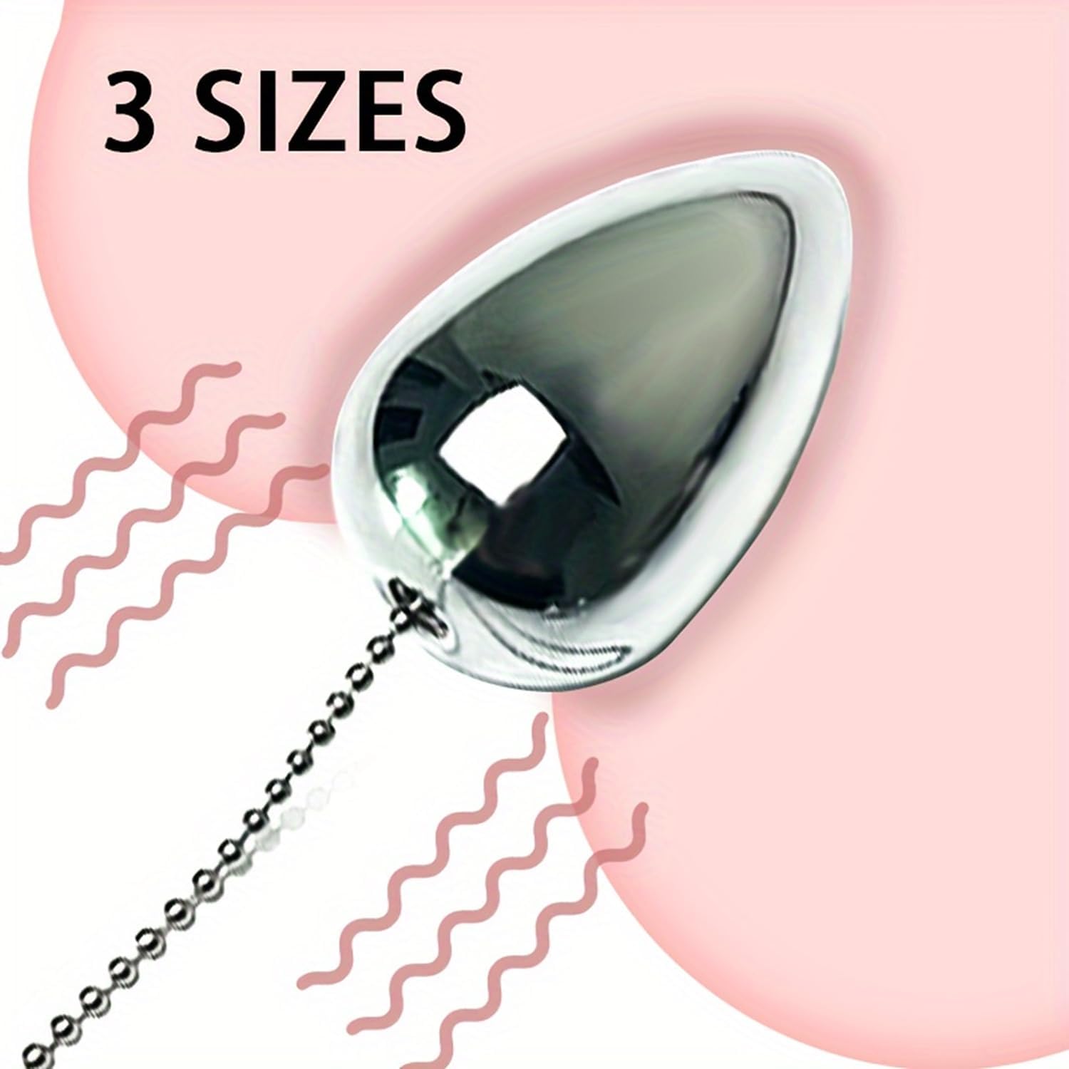 Stainless Steel Anal Beads Secure Chain Anal Plug for Training Sensory Play Metal Butt Plug Set for Beginners Advanced Users Anal Balls BDSM SM Fetish Anal Training Plug Adult Sex Toys
