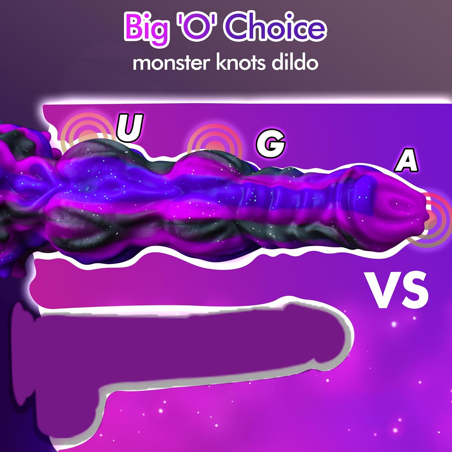 9.6 Inch Unicorn Dildo with 2 Large Knots