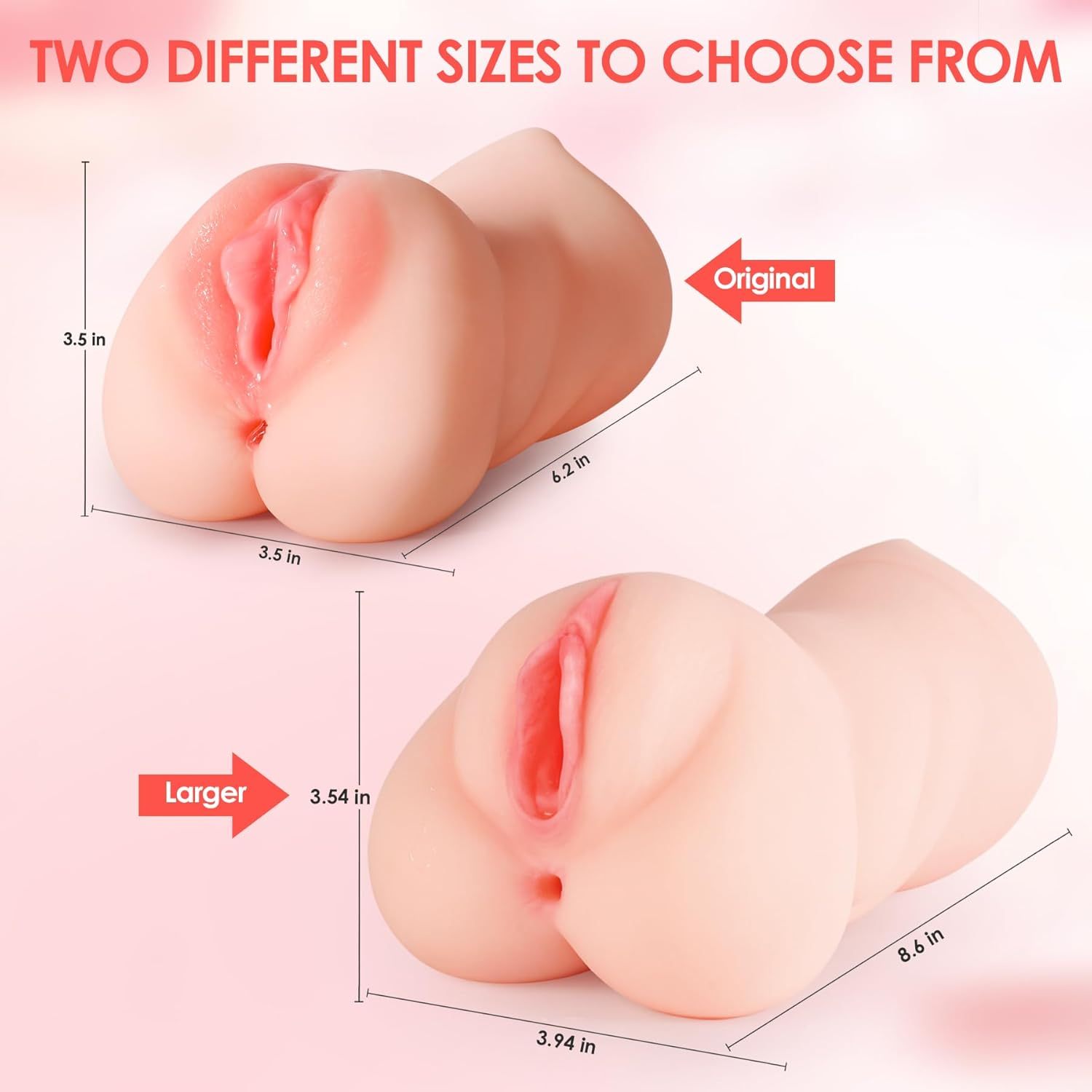 ZEMALIA 3 in 1 Male Masturbator Adult Sex Toys, 3D Textured with Sexy Mouth Realistic Vagina Tight Anus, Mens Stroker Sex Doll for Man Masturbation