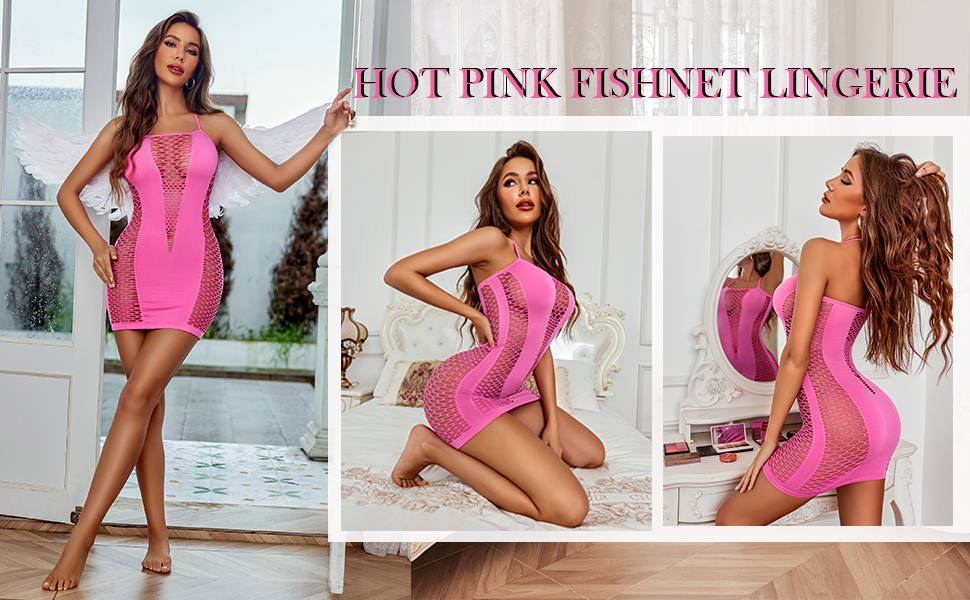 hot pink lingerie for women