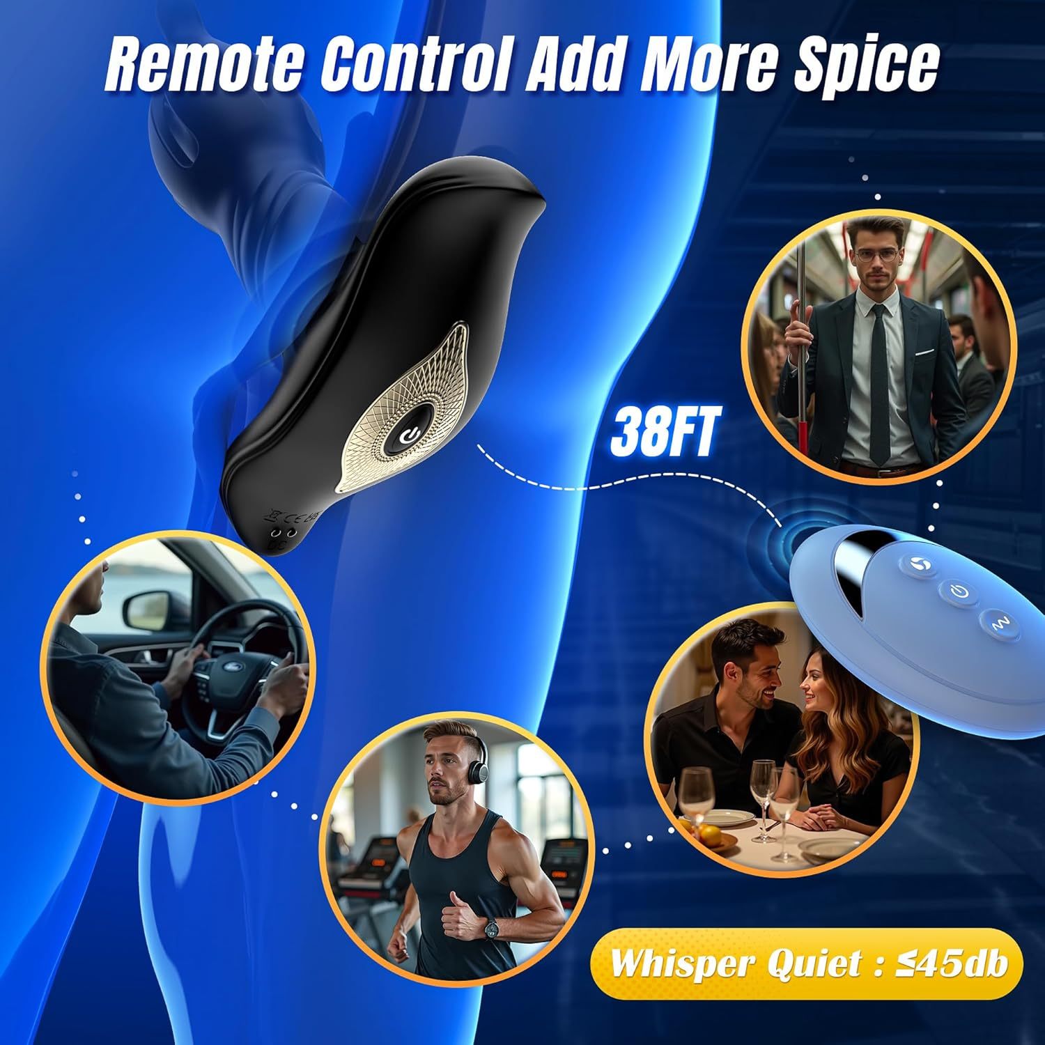 Prostate Massager Anal Toy with 9 Tension Shocks