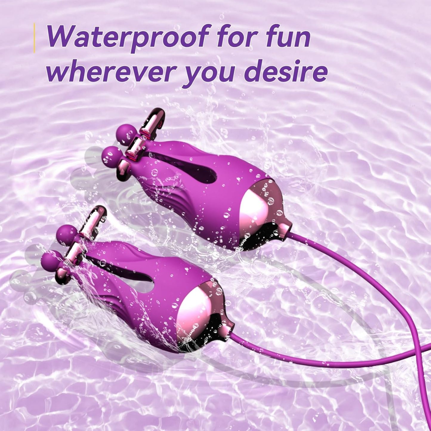 Nipple Toys Rose Sex Toy, Nipple Vibrator with 10 Vibration Modes Adjustable Rechargeable Vibrating Nipple Clamps Adult Toys for Couples or Women BDSM Sex Pleasure
