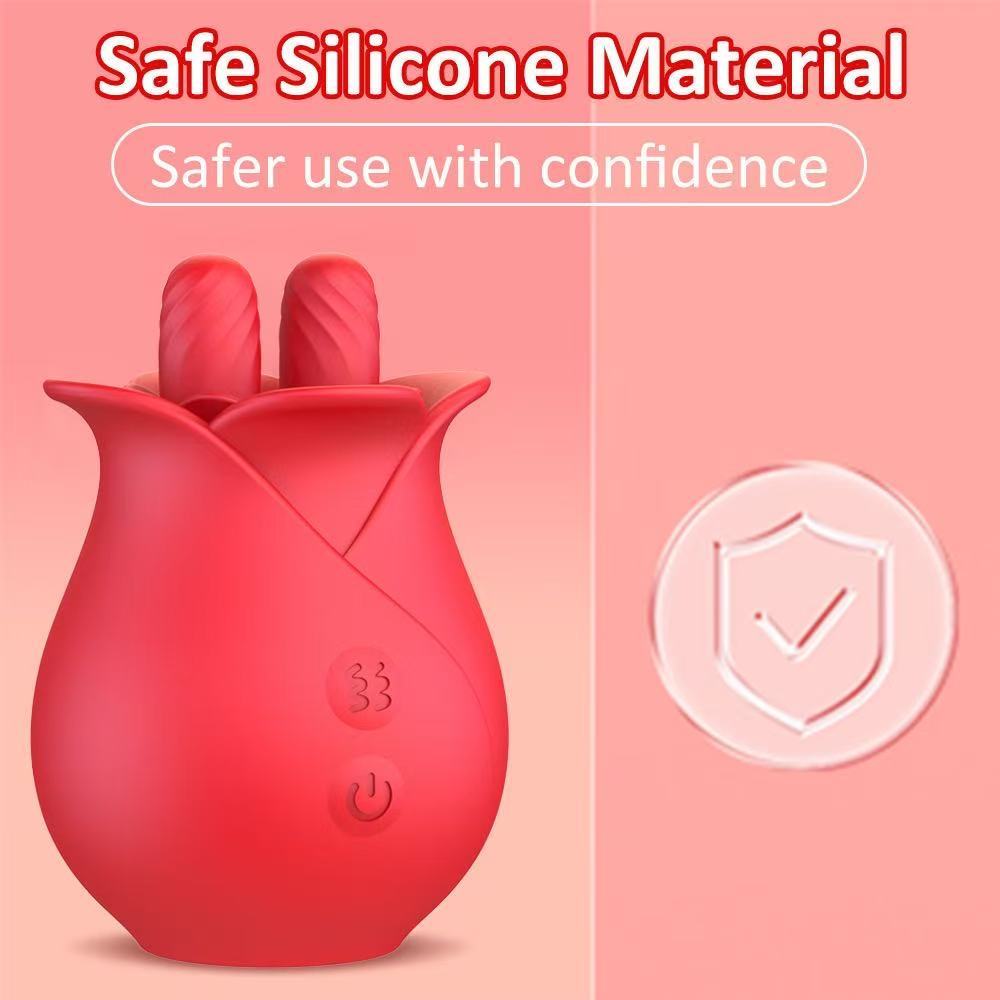 Foreign trade new Romeo Rose double tongue licking vibrator female clitoral nipple orgasm sex toys wholesale