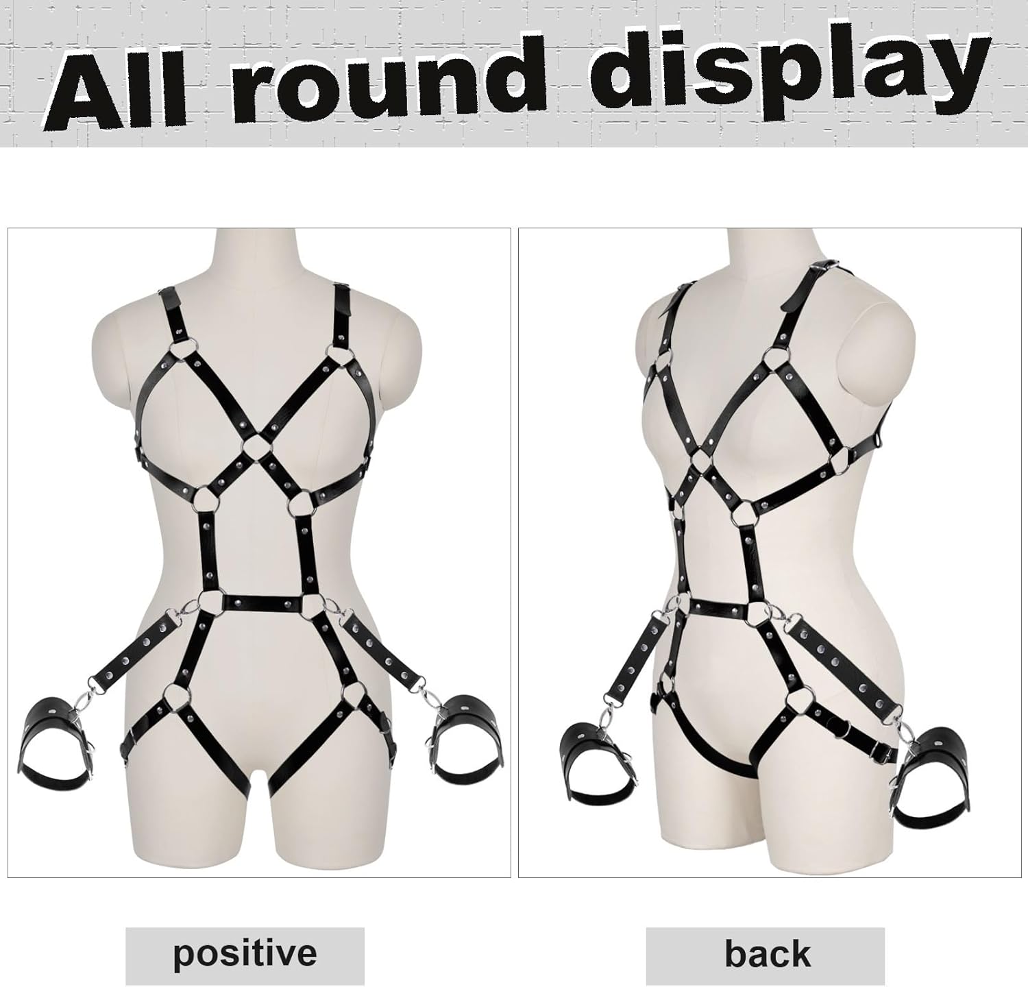 Belt PU leather body chain BDSM lingerie bondage tights girdle lingerie gothic