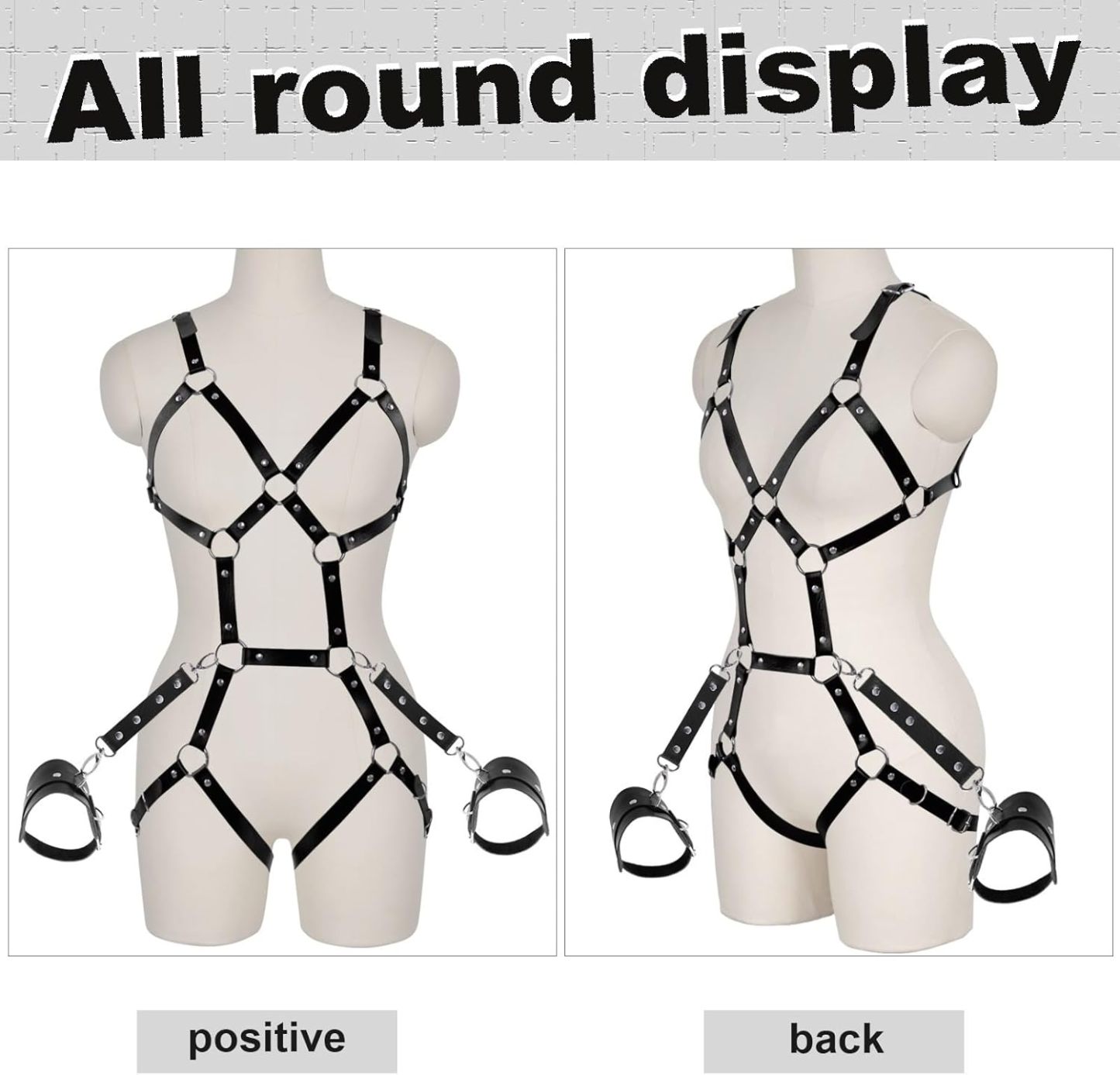 Belt PU leather body chain BDSM lingerie bondage tights girdle lingerie gothic