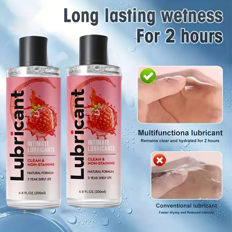 2 bottles of strawberry flavor, foreign trade lubricant female private care lubricant adult products