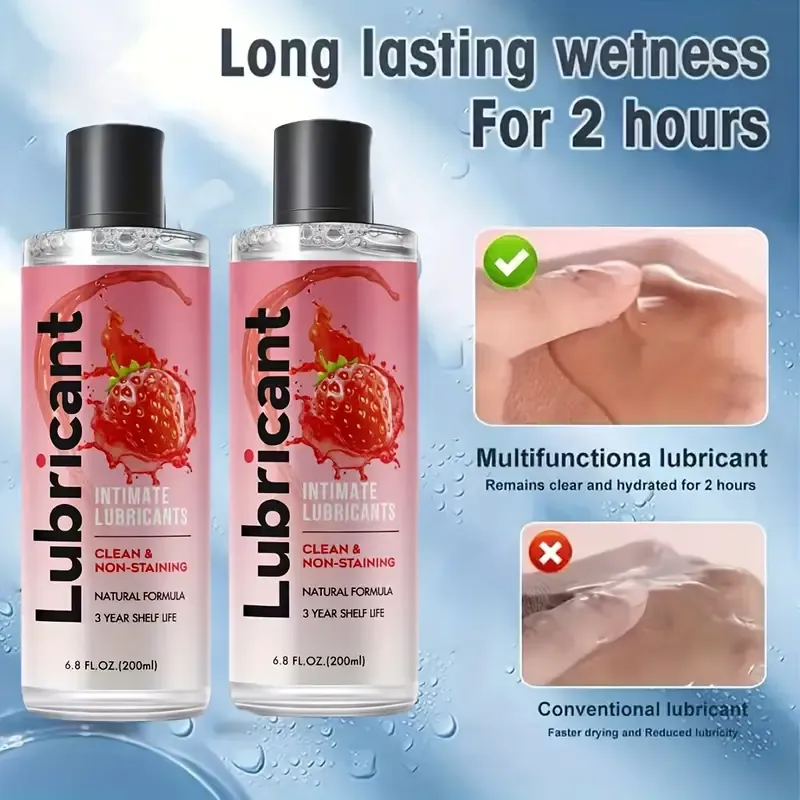 2 bottles of strawberry flavor, foreign trade lubricant female private care lubricant adult products