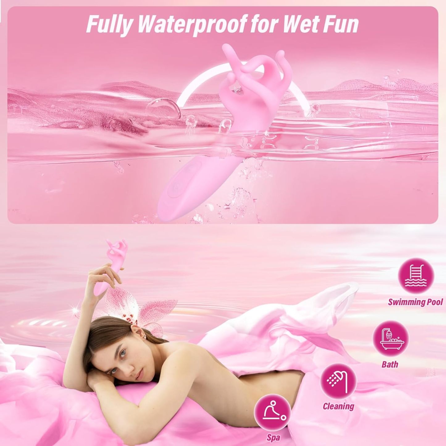BDSM Fingering Vibrator Sex Toys Sexual Wellness Products - Biomimetic Design Thrusting Vibrator for Women, 30 Vibration Modes Multipoint Stimulation Vibrators for Woman for Clitoris & G Spot & Nipple Stimulation to Ultra Climax, Silicone & Quiet & Portab