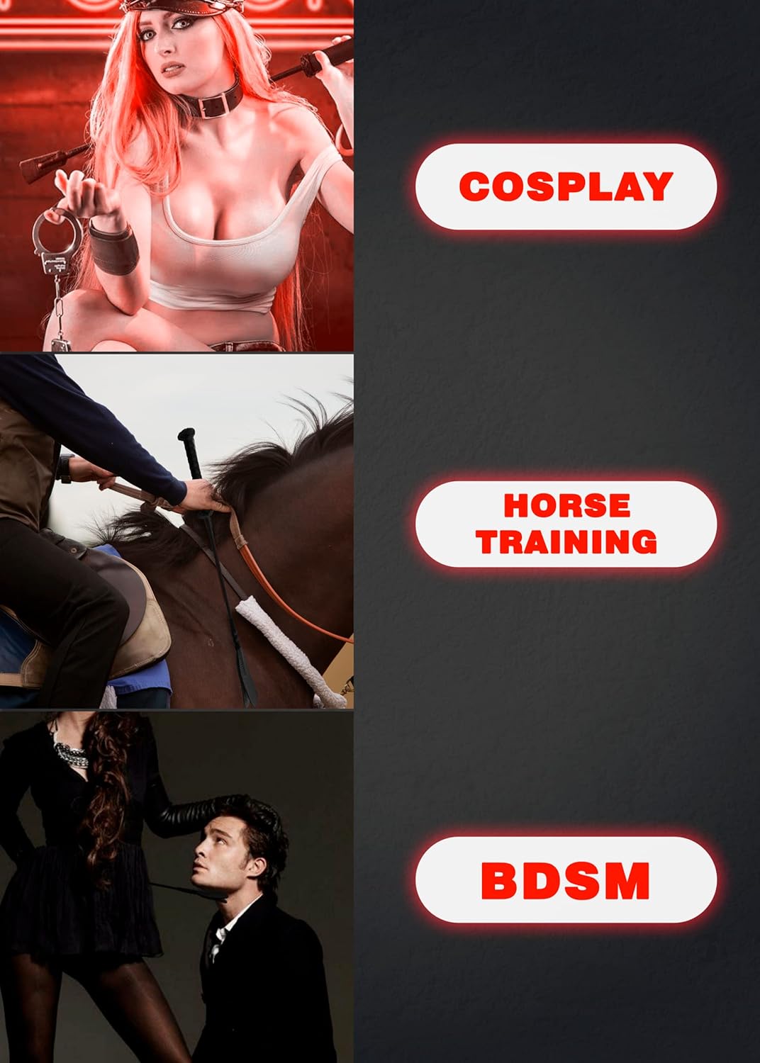 Crop Adult BDSM Sex Play Paddle Whip Spanking Sex Crop BDSM Paddle Slapper Sex Bondage Crop Adult Toys