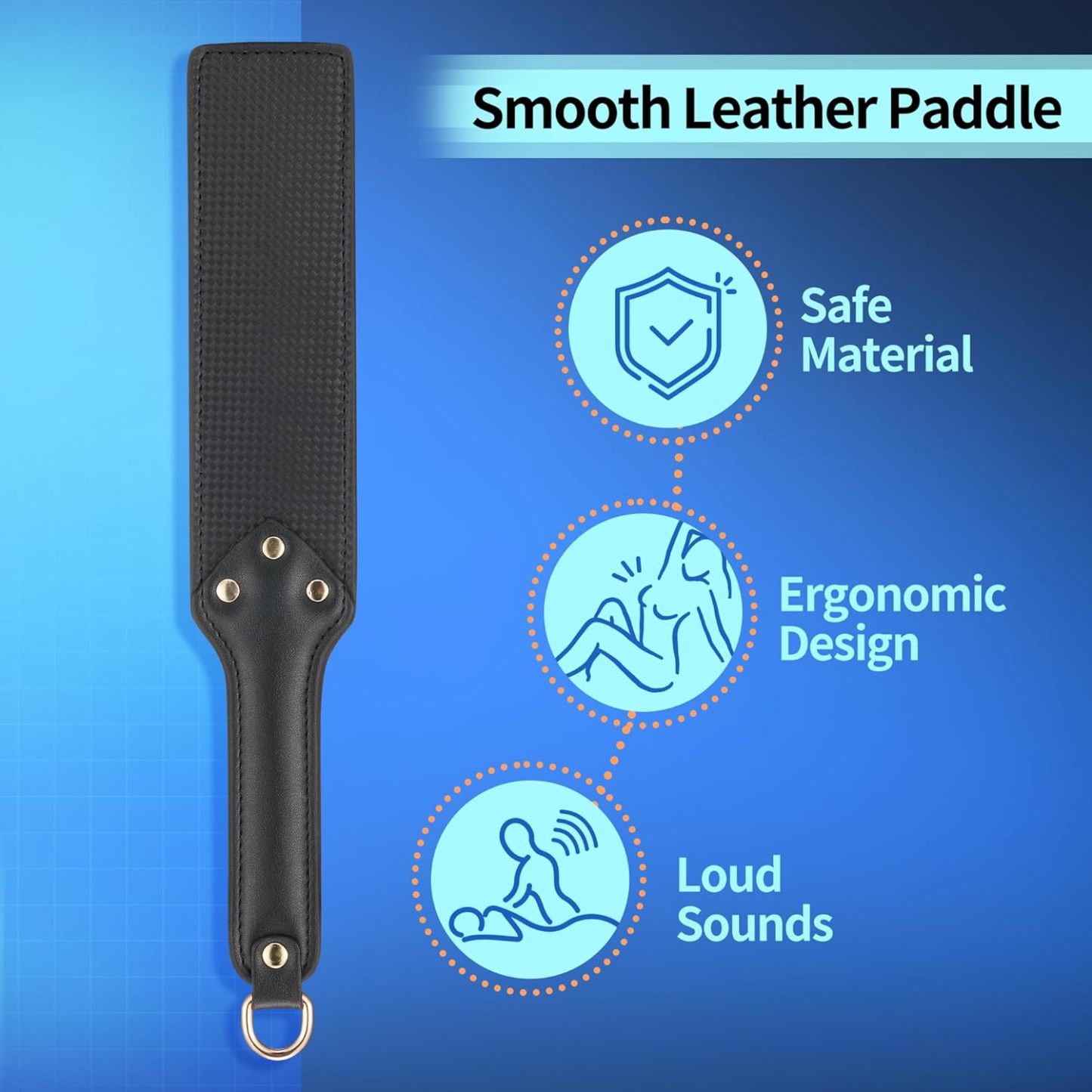 BDSM Spanking Paddle Slapper Teaser Faux Leather Adult Sex Dominant Slave SM Spankers for Couple Role Play Adult Sex Toy