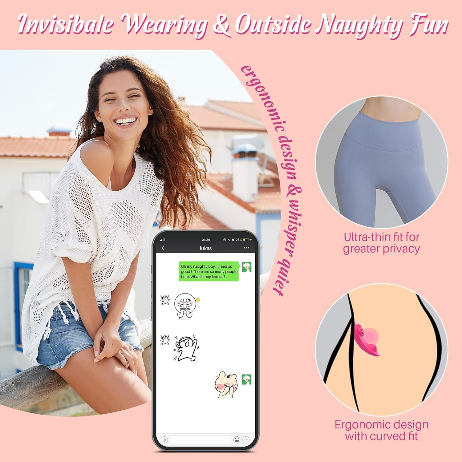 Adult Sex Toys for Women & Couples, Wearable Panty Vibrator Rose Sex Toy, 3-in-1 APP Remote Control Mini Butterfly Vibrator Clitoris G spot Vagina Stimulator with 10x2 Vibration Modes, Clit Novelties
