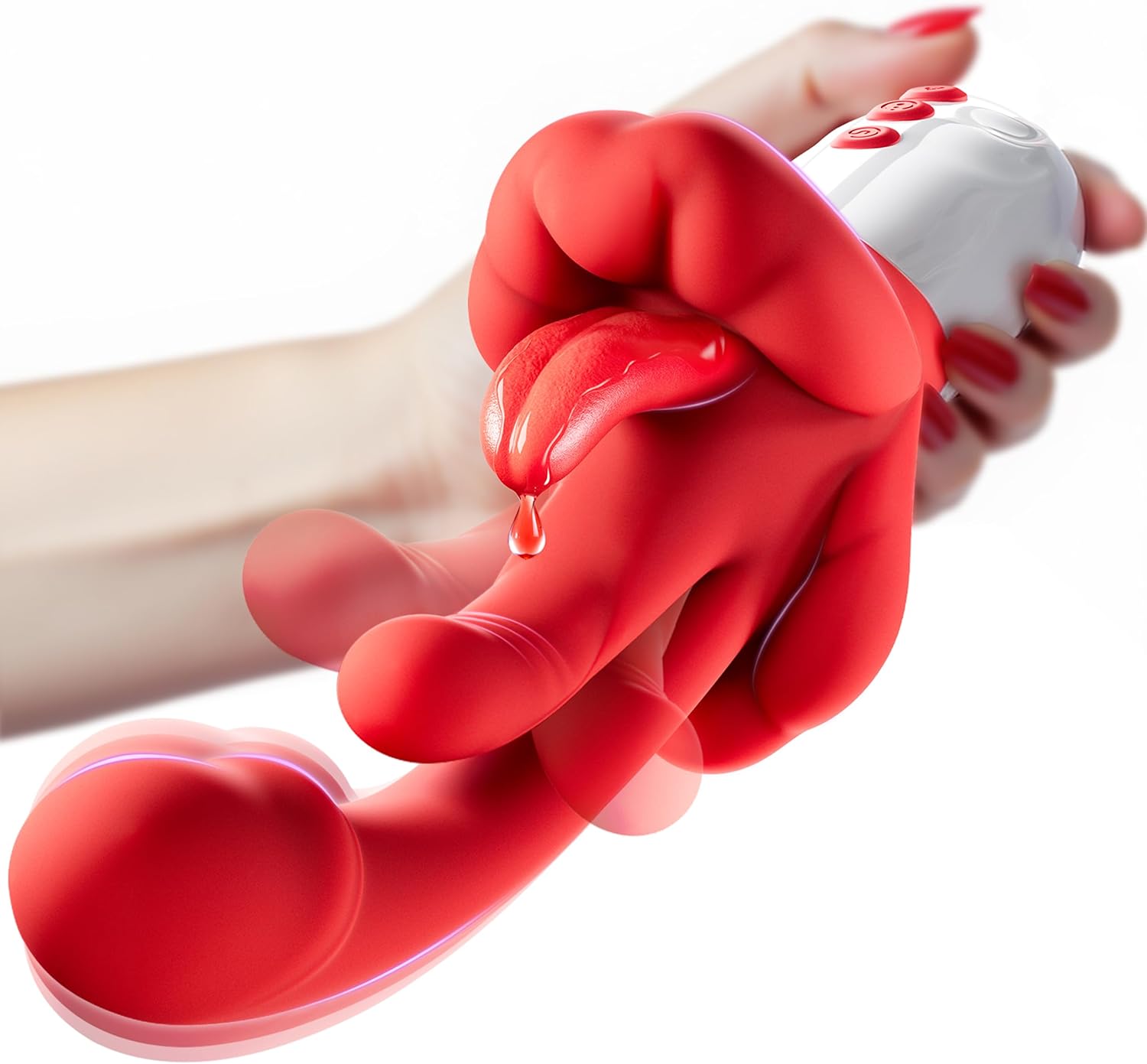 G Spot Vibrator Womens Sex Toy - 5 in 1 Rose Sex Toy Dildo with 5 Rhythmic Swings and 10 Tongue Vibrator Heating Mode for Clitoral Vaginal Anal, Female Sexual Pleasure Tools Adult Toys for Men Couple