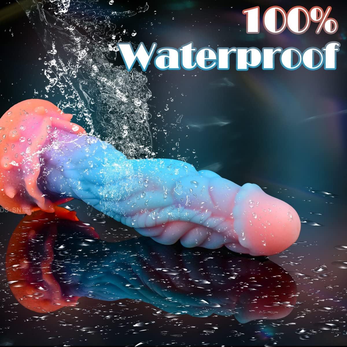 9.1 Inch Fantasy Dildo Dragon Monster Dildo Animal Alien Artificial Multi-Texture, Knot Dog Dildo Glow in the Dark Huge Dildo with Strong Suction Cup, Glow in the Dark Adult Toys for Women Men