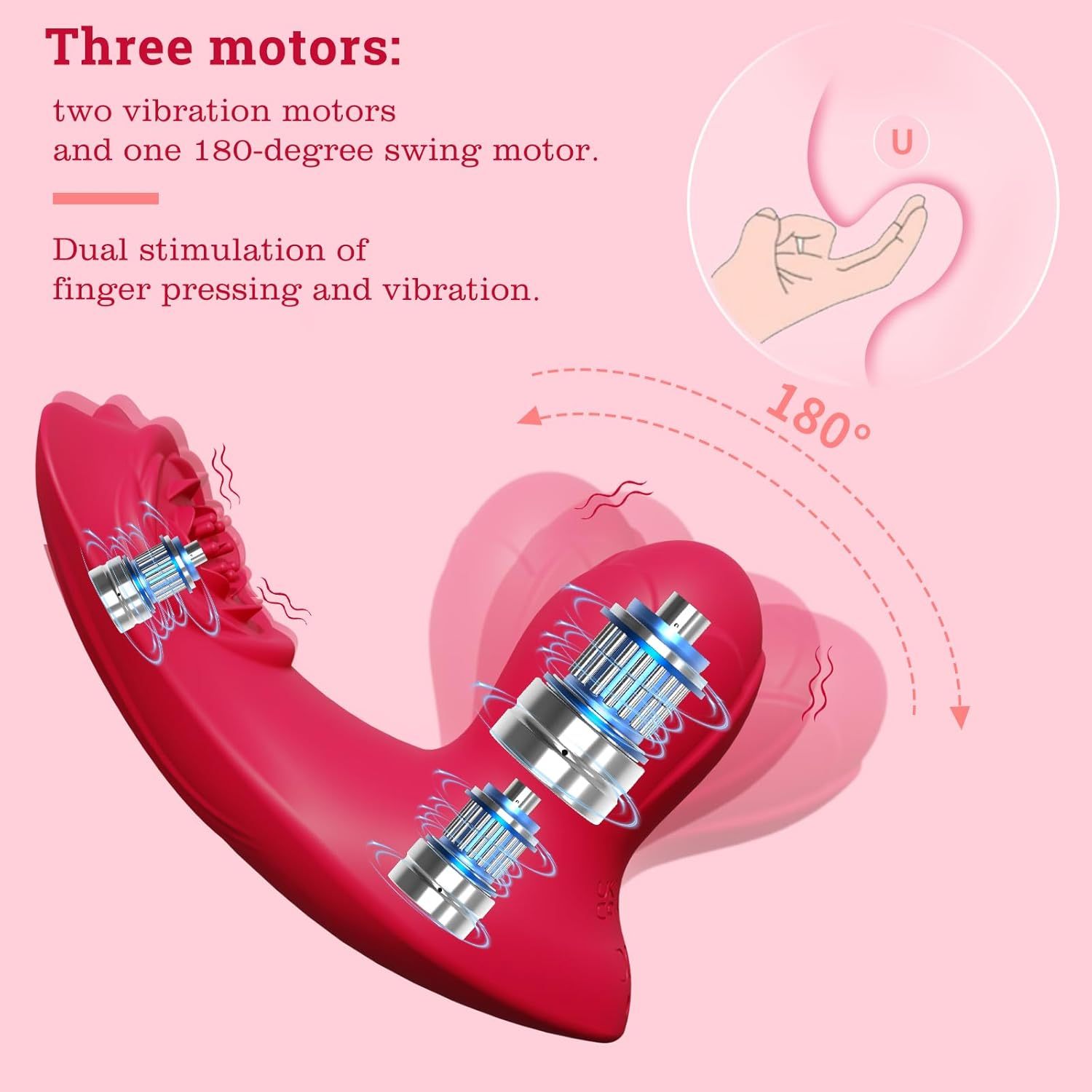 Vibrator with Remote Control - 10 Finger-Like Motion and 10 Vibration, Couples Sex Toy Adult Sex Toys & Games for Women