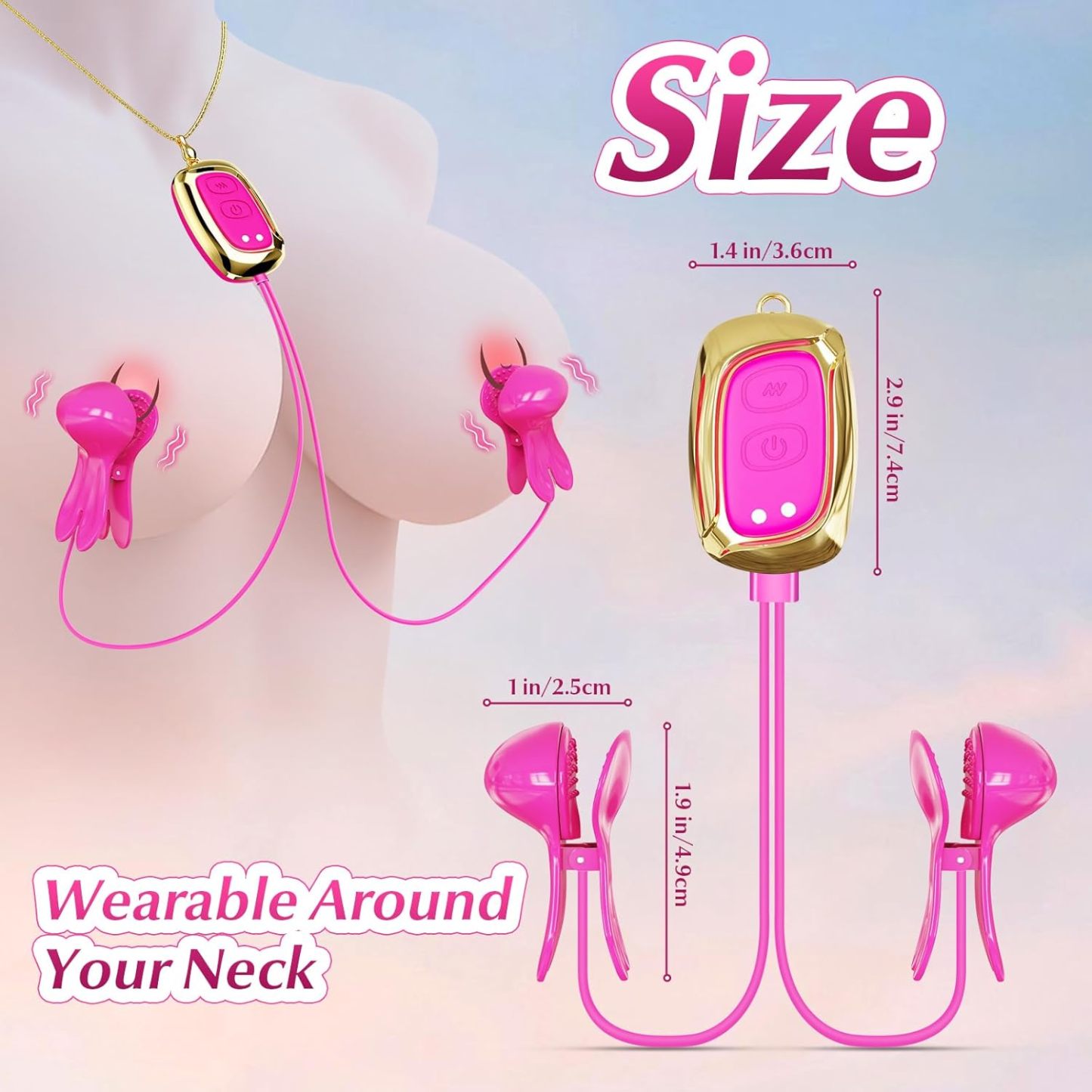 Neck hanging pacifier toy vibrating pacifier clip with APP remote control, BDSM toy vibrator adult sex toys and games, female couple sex toys, female sexual pleasure tools