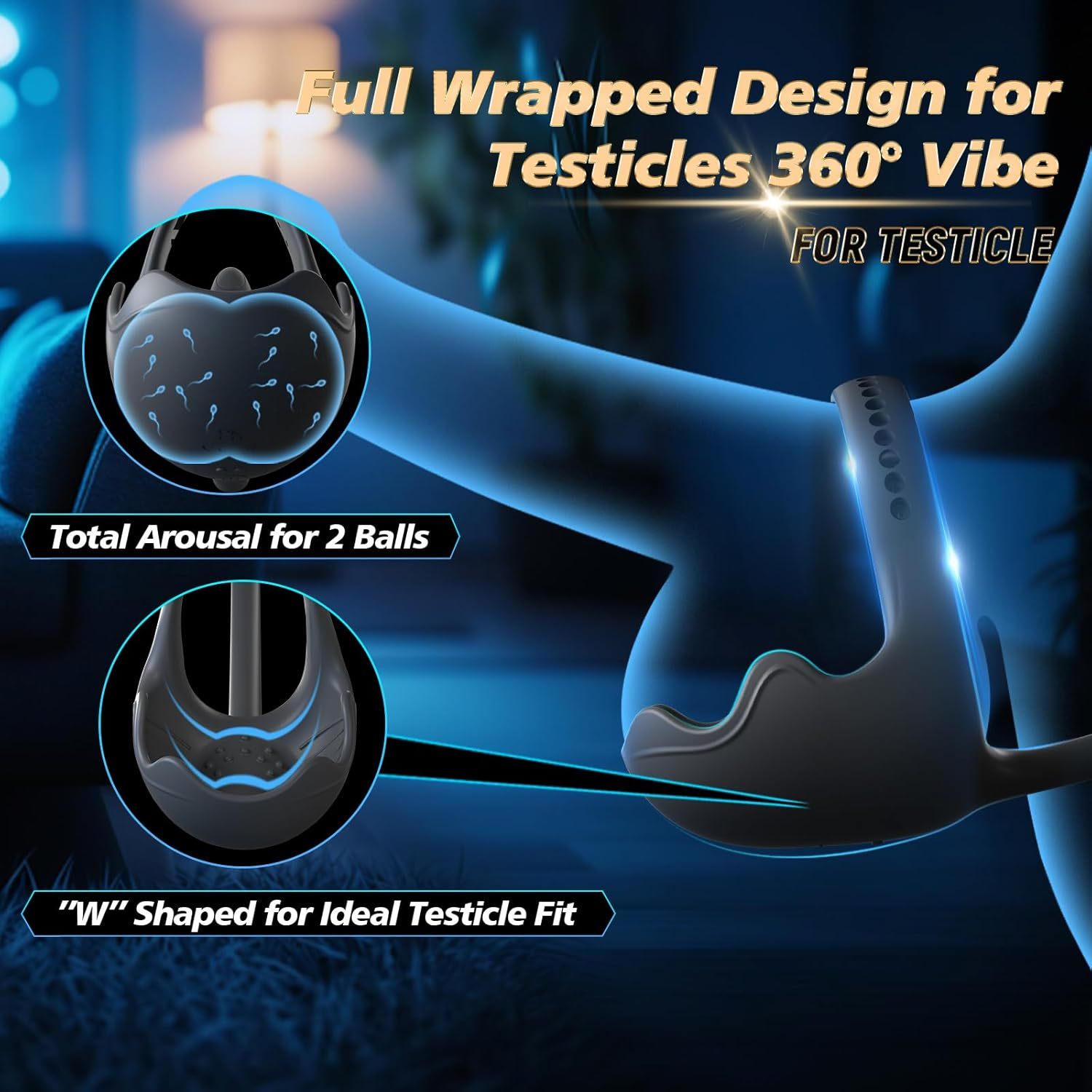 Anal Sex Toy Testicle Taint Stimulator with Adjustable Vibrating Cock Ring, Remote Control Vibrating Anal Butt Plug, Prostate Massager Penis Ring Vibrator for Men Couples Male Adult Sex Toys