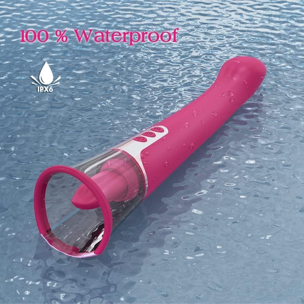 Clitoral Licking Sucking Toy G spot Vibrator,Tongue Oral Vibrating Adult Sex Toys for Women Pleasure with a Suction Cup, Dildo Vibrator Stimulator, Personal Massager Sex Games