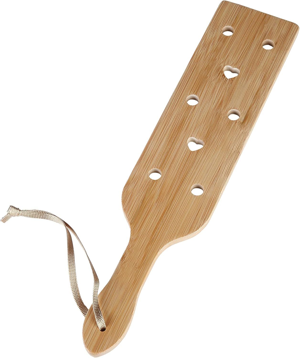 Bamboo Wood Paddle Lightweight Wooden Paddle with Airflow Holes