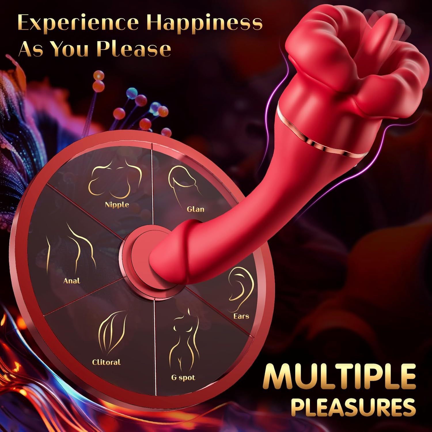 Vibrator Dildo Sex Toys for Women - Rose Sex Toy Clitoral Vibrators with 10 Tongue Licking & 10 Vibration Modes Clit G Spot Anal Vagina Nipple Female Sex Toys, Adult Toy Couples Sex Toys for Women
