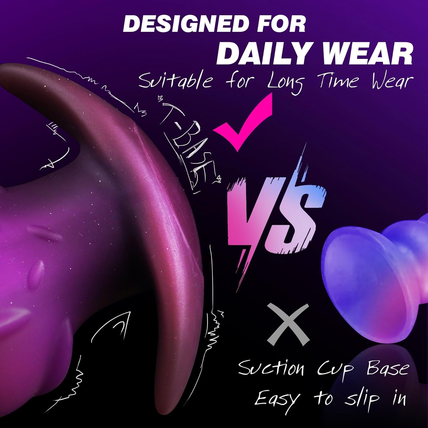 11.5cm Silicone Plug Prostate Toy, Small Butt Plug Soft Sex Toy Prostate Massager, Wearable Fantasy Toy Monster Dildo Sex Toy Trainer
