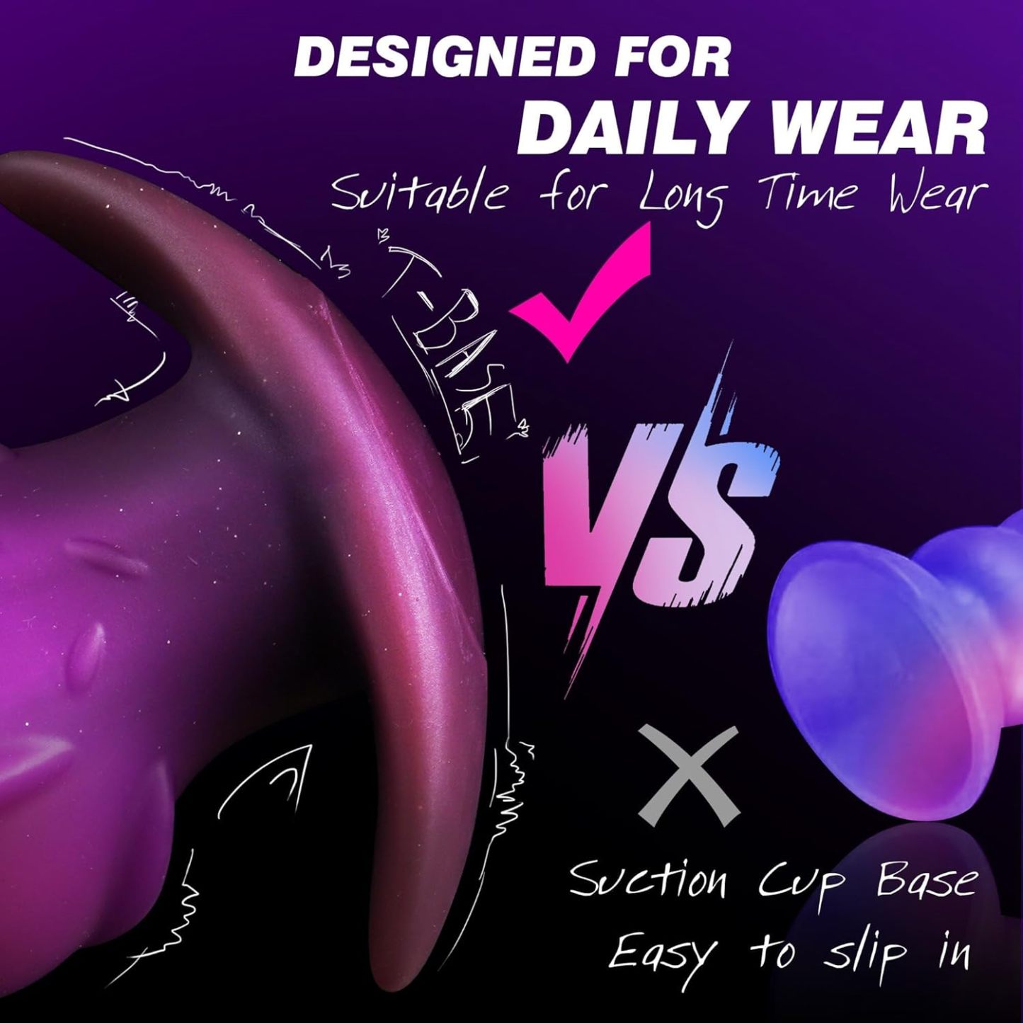 11.5cm Silicone Plug Prostate Toy, Small Butt Plug Soft Sex Toy Prostate Massager, Wearable Fantasy Toy Monster Dildo Sex Toy Trainer