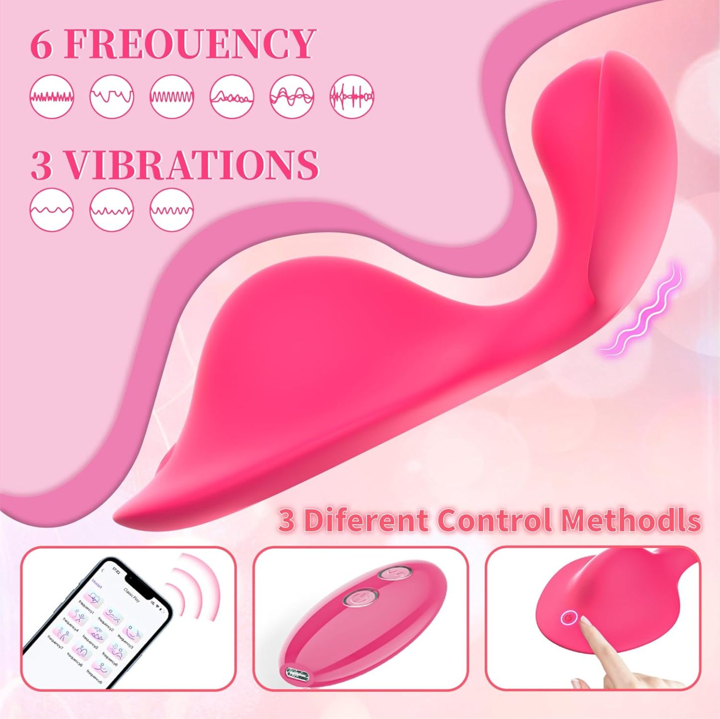 APP Remote Control Vibrator Adult Sex Toys,Ride Women Sex Toy Dual Motor Clitoral Panty Butterfly Vibrators with 9 Vibration Patterns, Vagina Testicle Stimulator Stimulator for Women Men Couples