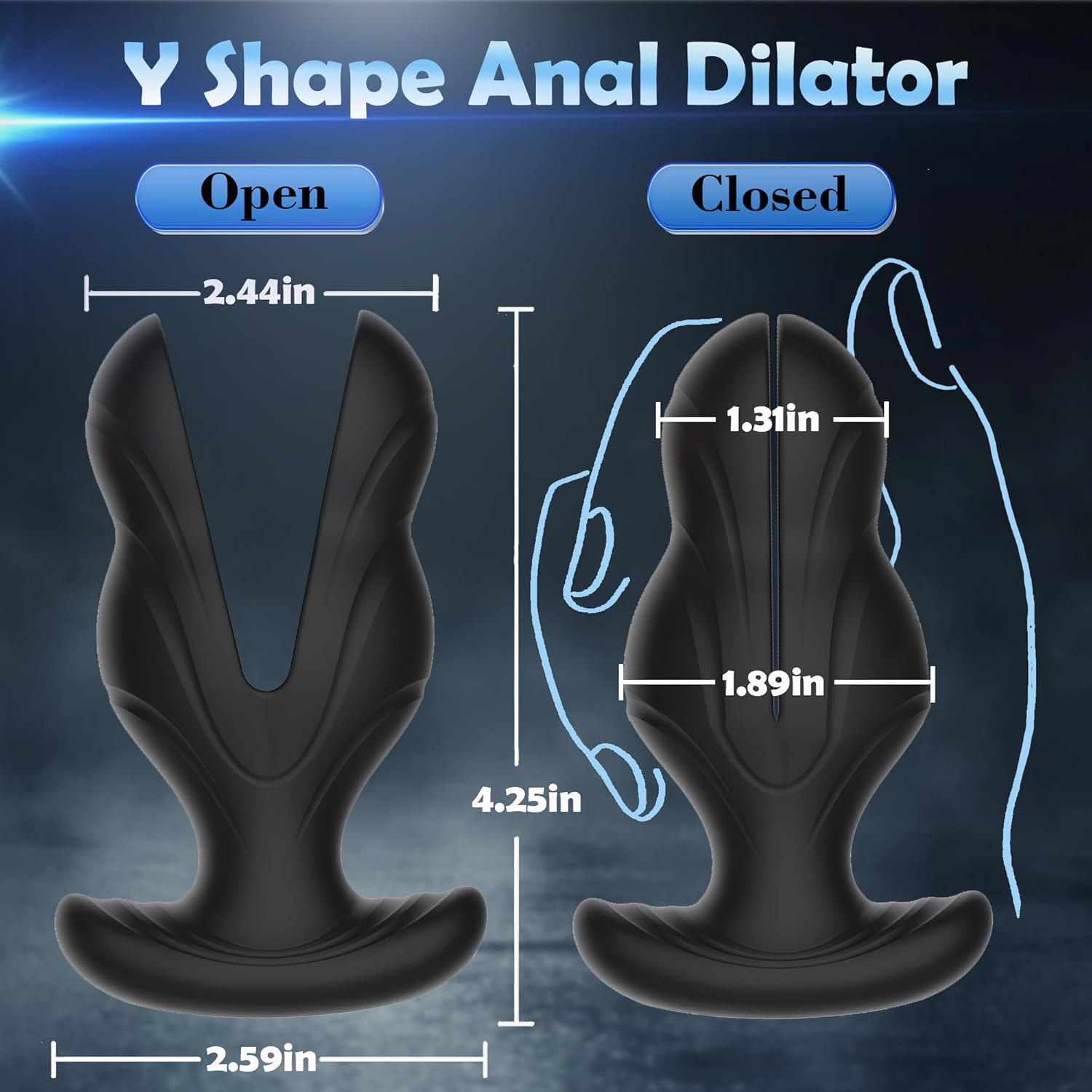 Anal Toys Vibrating Butt Plug, Large Anal Plug Vibrator with 8 Electric Shock & Vibrations, Anal Dilator Remote Control Vibrators, Prostate Vibrator Expanding Anal Sex Toys for Gay, Men & Women