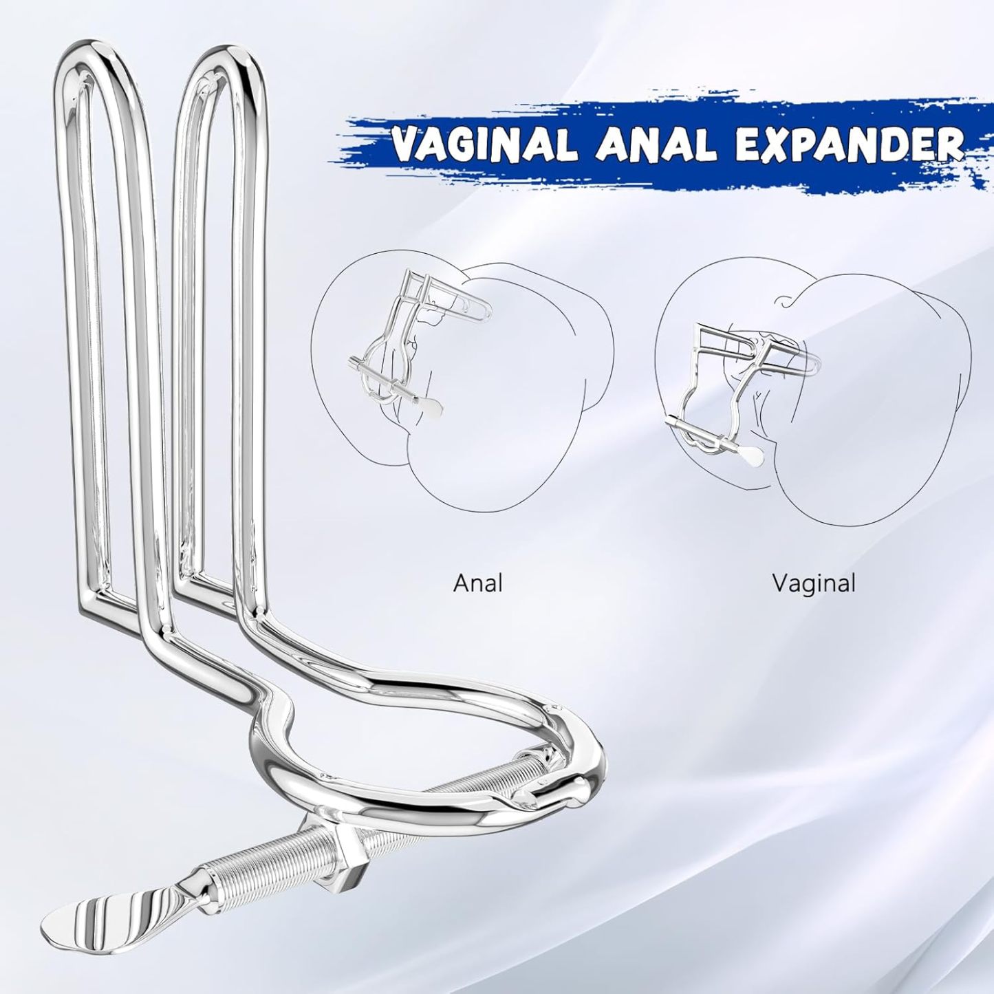 Adjustable Butt Plug - Analexpander Expander - Personal Wand Massager - Stainless Steel Material Plug - BDSM SM Adult Sex Toys for Men and Women