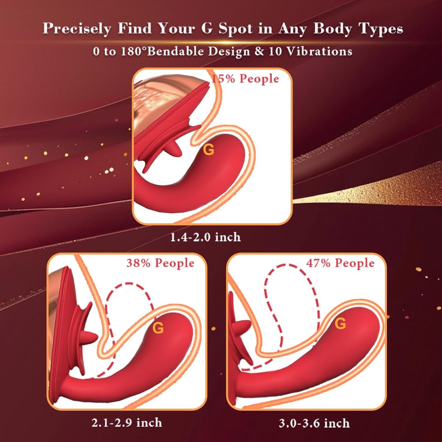 G Spot Vibrator with Tongue Licking Clitoral Stimulator, Women Adult Sex Toys, Flexible Female Clitoris Vibrators with 10 Licking Vibrating Modes, Rabbit Clit Sex Toy Dildo for Women Pleasure