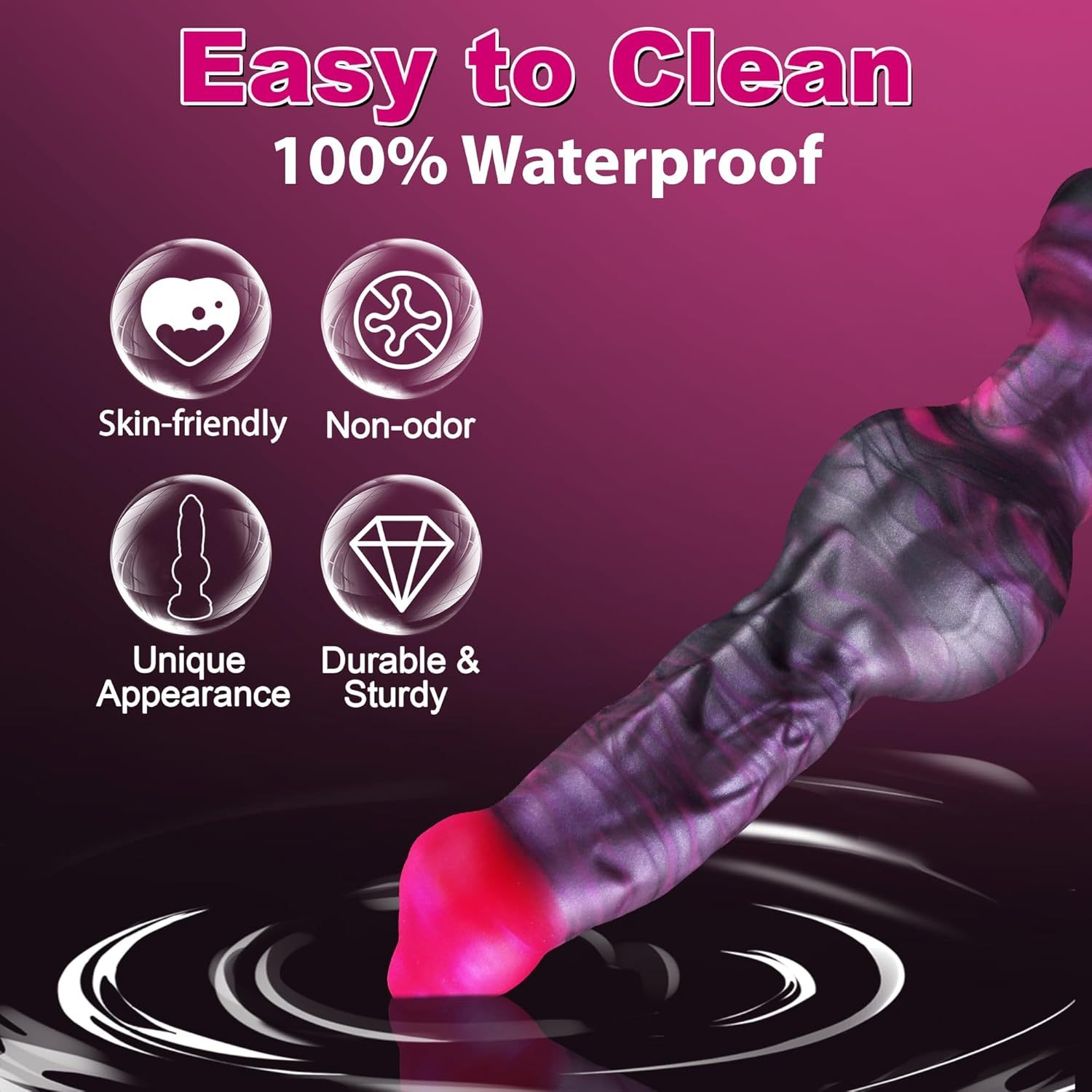 Knot Dildo, 9 Inch Huge Monster Horse Knot Wolf Thick Silicone Dragon Alien Animal Dildo with Suction Cup, Large Butt Plug Adult Sex Toys for Men and Women
