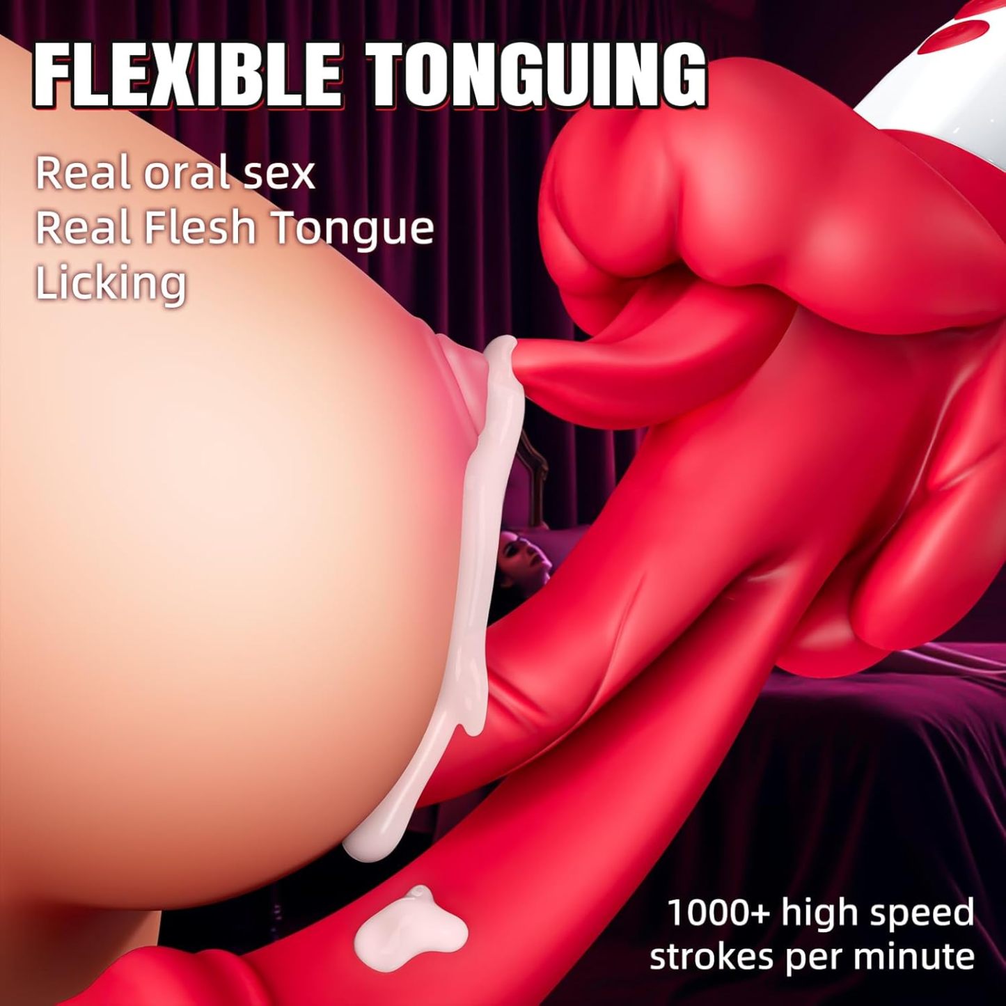 G Spot Vibrator Womens Sex Toy - 5 in 1 Rose Sex Toy Dildo with 5 Rhythmic Swings and 10 Tongue Vibrator Heating Mode for Clitoral Vaginal Anal, Female Sexual Pleasure Tools Adult Toys for Men Couple