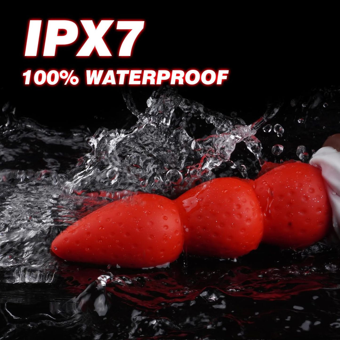 8 Inch Strawberry Fantasy Knot Dildo with Strong Suction Cup, Silicone Animal Monster Dildo Cute Big Butt Plug with 3 Knots, Fantasy Sex Toys for Women and Men