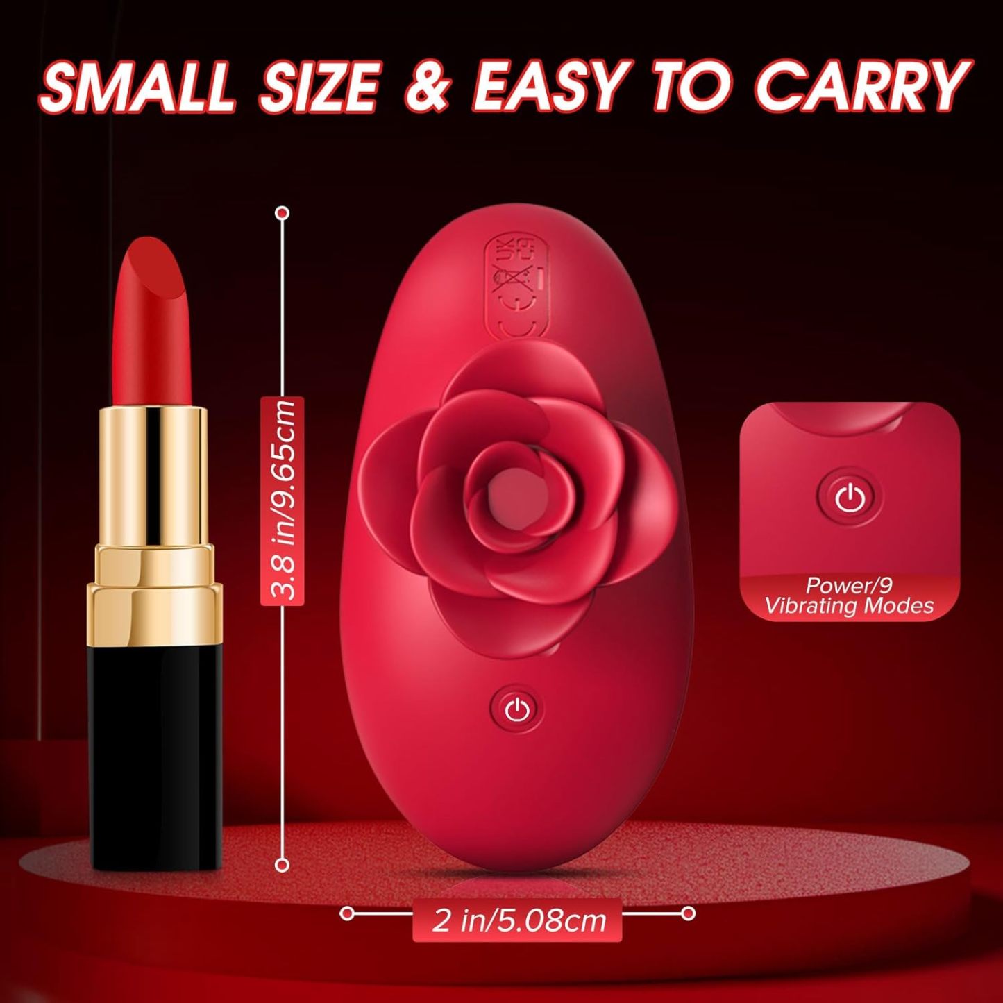 Adult Sex Toys Vibrator for Women, Mini Bullet Finger Vibrators with 9 Vibrating Mode for Nipple G Spot Clitoral Stimulator Toy, Couples Sex Toy Sexual Pleasure Tools for Female Quiet Rose Sex Toy