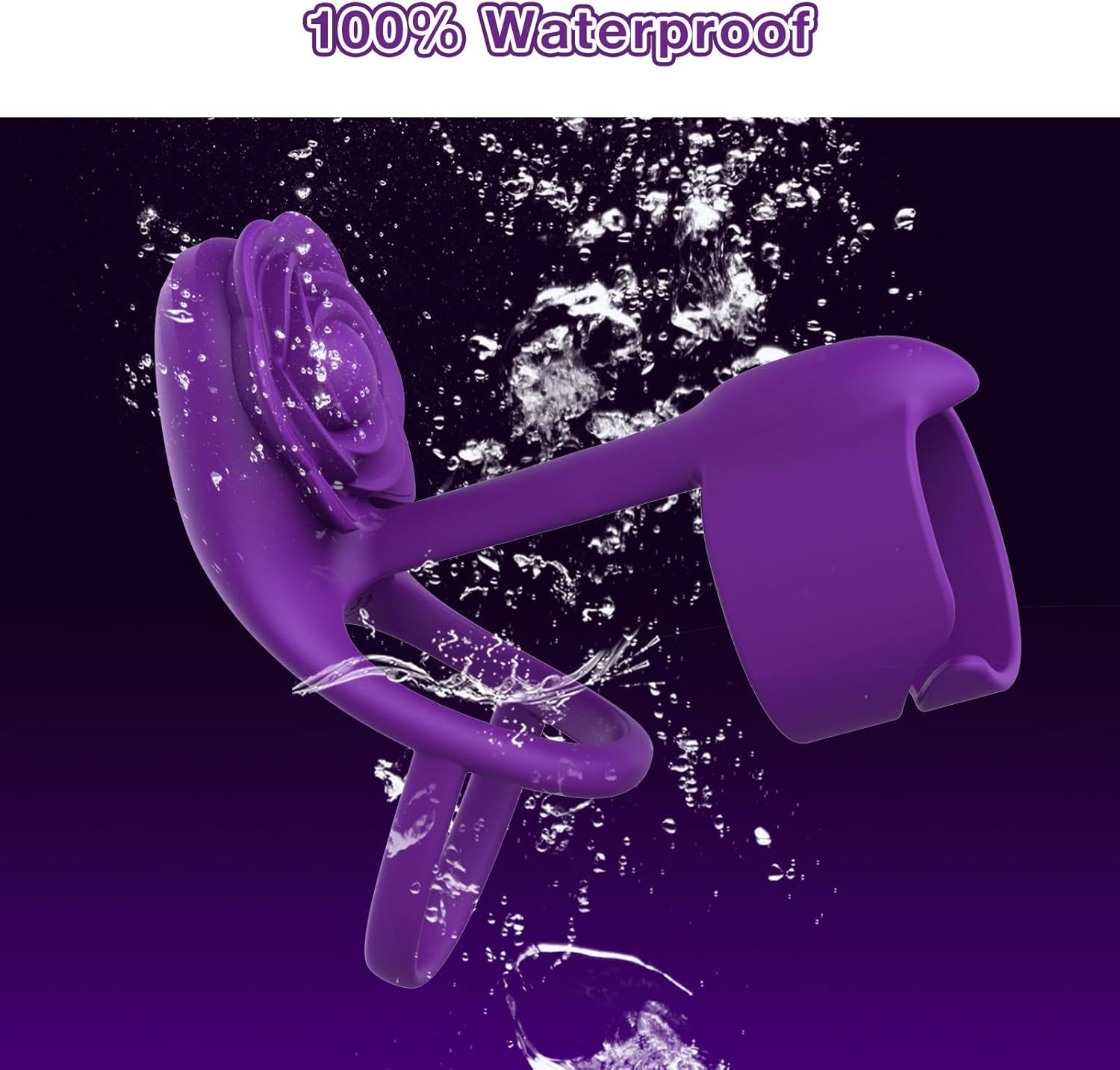 Vibrating Cock Ring Sex Toys for Couples - RIDMII 3 in 1 Vibrating Penis Ring with 10 Vibration, Rose Shaped Female Clitoral Stimulator Vibrators with Remote