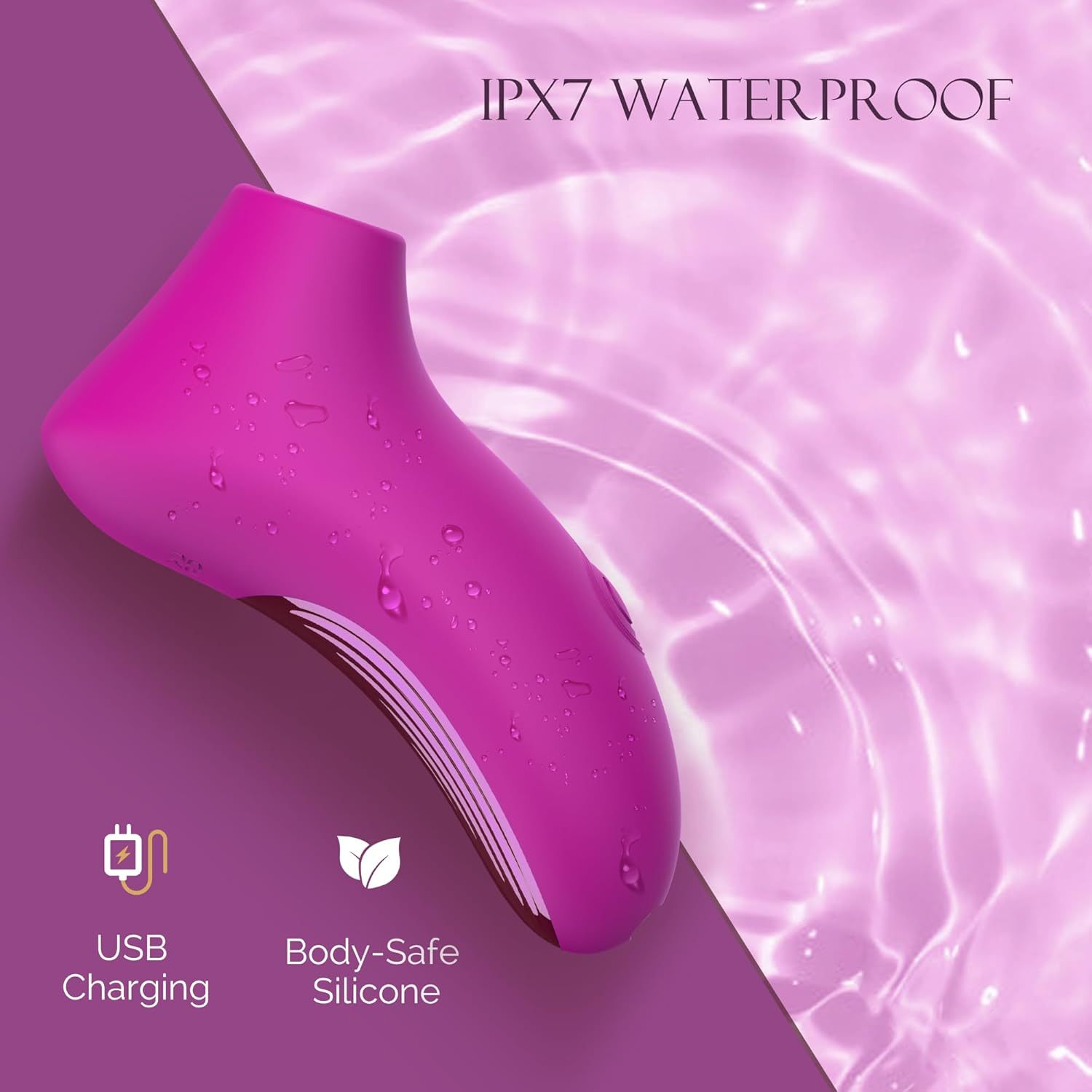 Sucking Vibrator Female Sex Toys, Boditoge Clitoral Vibrators Rose Sex Toy for Women with 10 Suction & Vibration Modes, Clitoris Sucker Nipple Stimulator Adult Toys for Women Couples