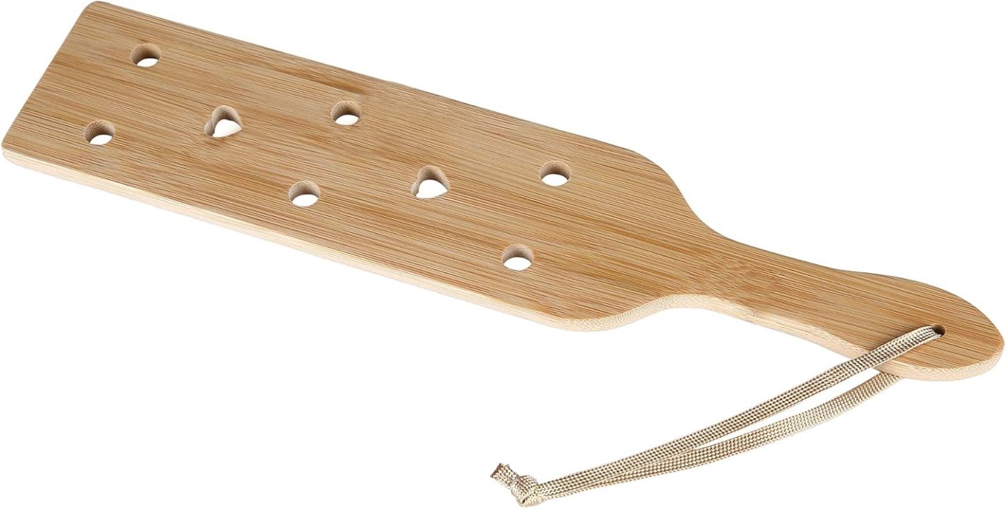 Bamboo Wood Paddle Lightweight Wooden Paddle with Airflow Holes