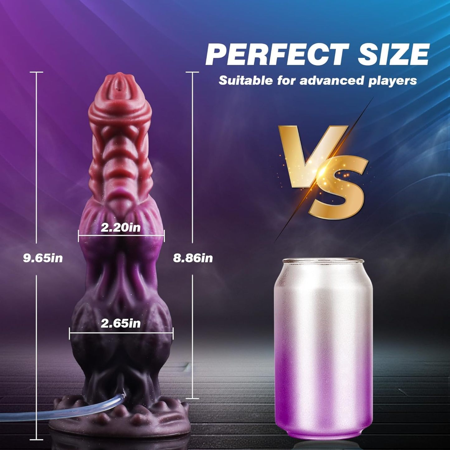 9.6 inch monster dildo squirting fantasy dildo dragon horse dildo with 2 large knots, dog dildo knotted ejaculation toy with strong suction cup, big dildo silicone huge dildo, adult female male toys