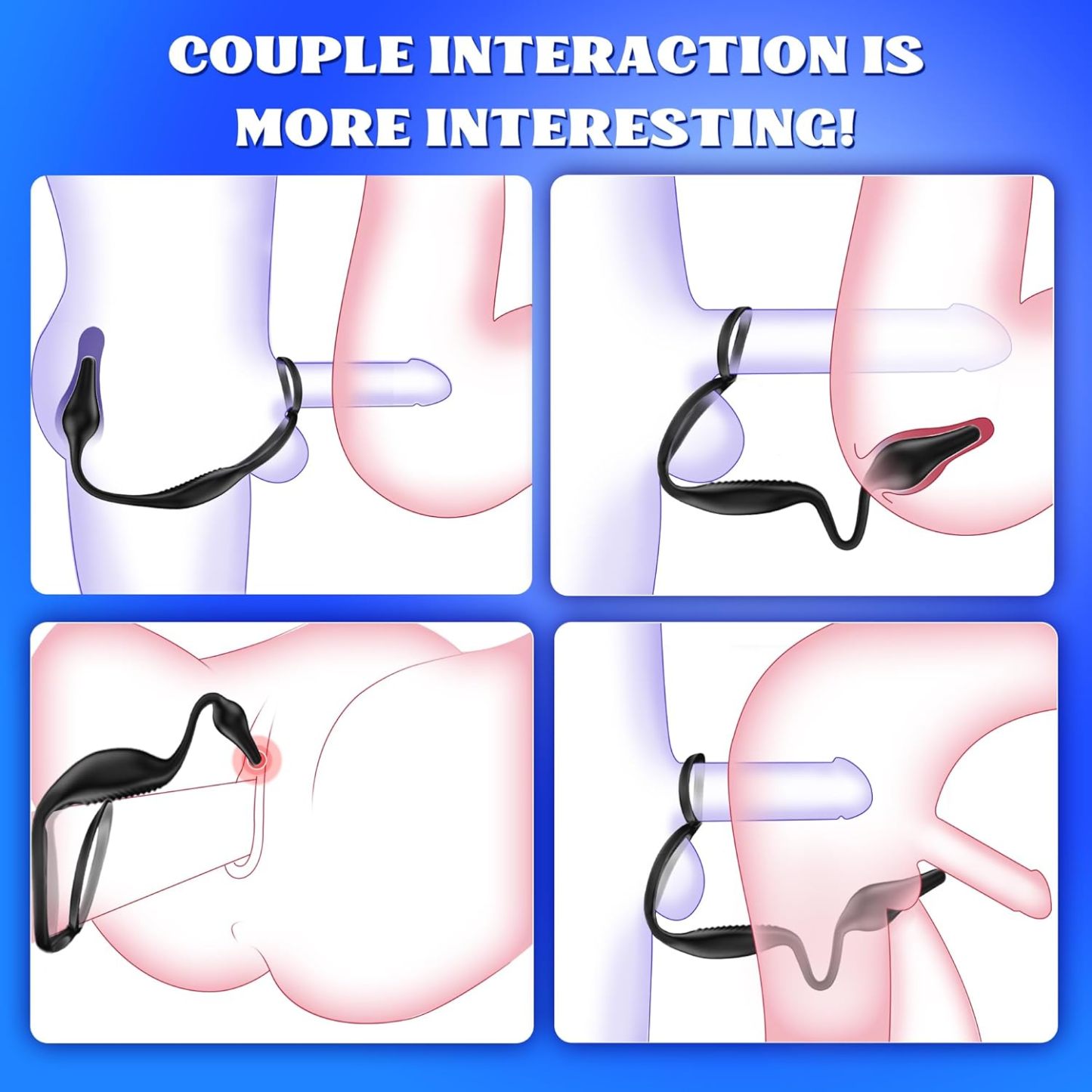 Male Sex Toy Prostate Massage - Powerful Precise Continuous Stimulate Prostate with 7 Modes APP Remote Control, Prostate Toy Male Vibrator Vibrating Penis Ring Dildo Adult Sex Toys for Couples Men