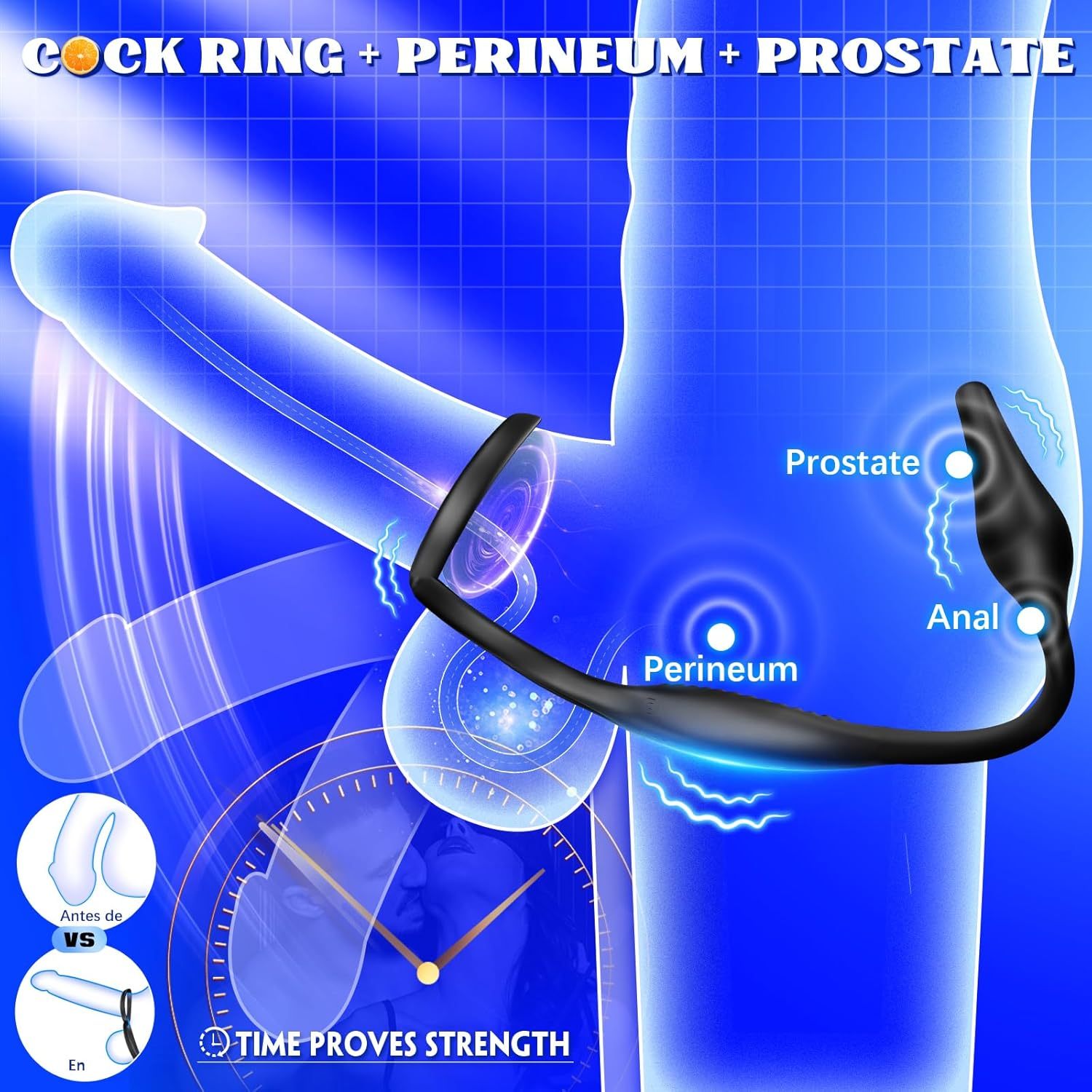 Male Sex Toy Prostate Massage - Powerful Precise Continuous Stimulate Prostate with 7 Modes APP Remote Control, Prostate Toy Male Vibrator Vibrating Penis Ring Dildo Adult Sex Toys for Couples Men
